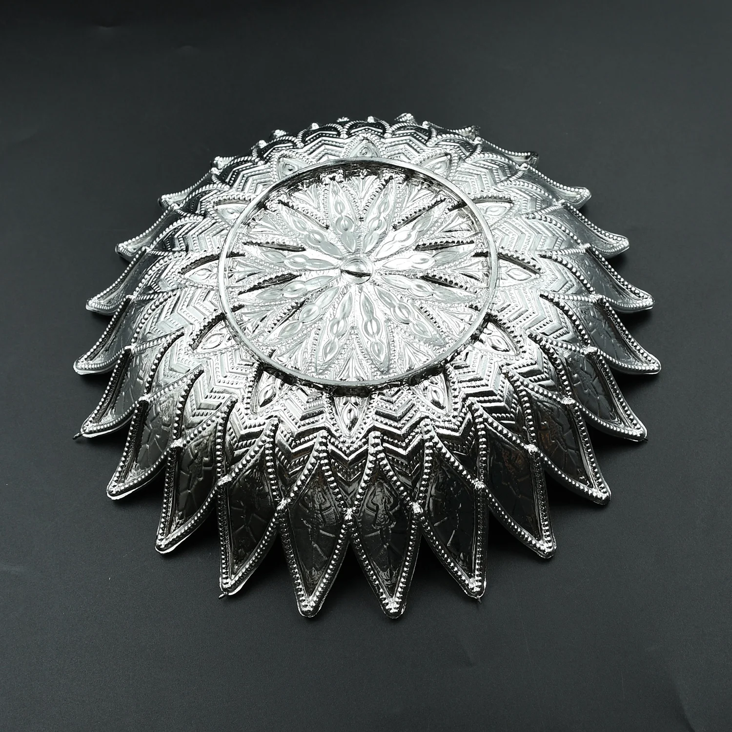 Plastic Silver Finish Serving Tray, Decorative Multipurpose Tray (1 Pc) - Image 5