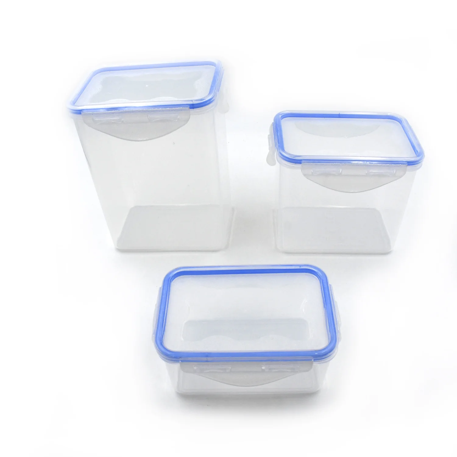 Food Grade Plastic Kitchen Storage Container Set with Air Seal Lock (3 Pc Set) - Image 4