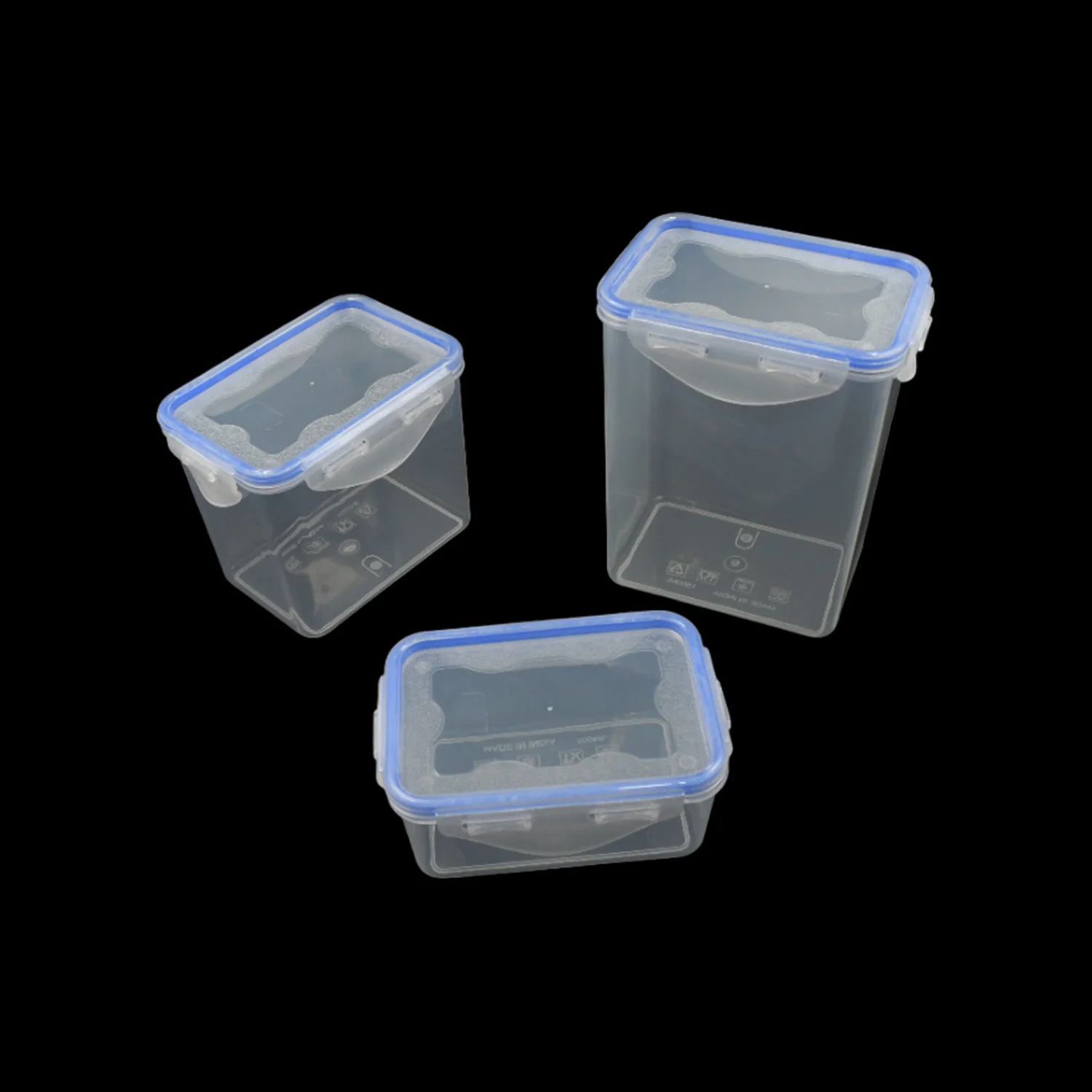 Food Grade Plastic Kitchen Storage Container Set with Air Seal Lock (3 Pc Set) - Image 7
