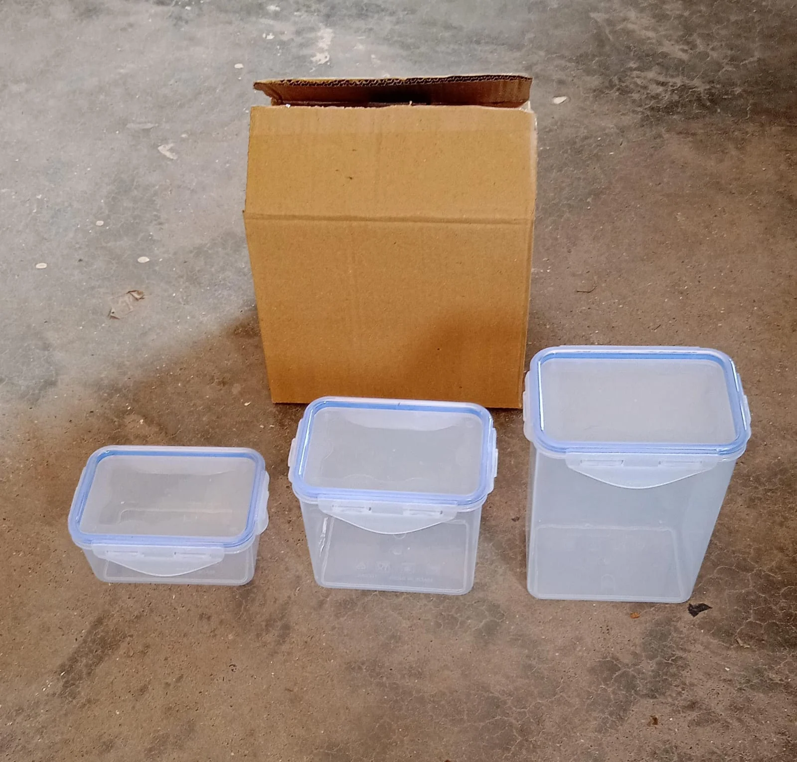Food Grade Plastic Kitchen Storage Container Set with Air Seal Lock (3 Pc Set) - Image 8