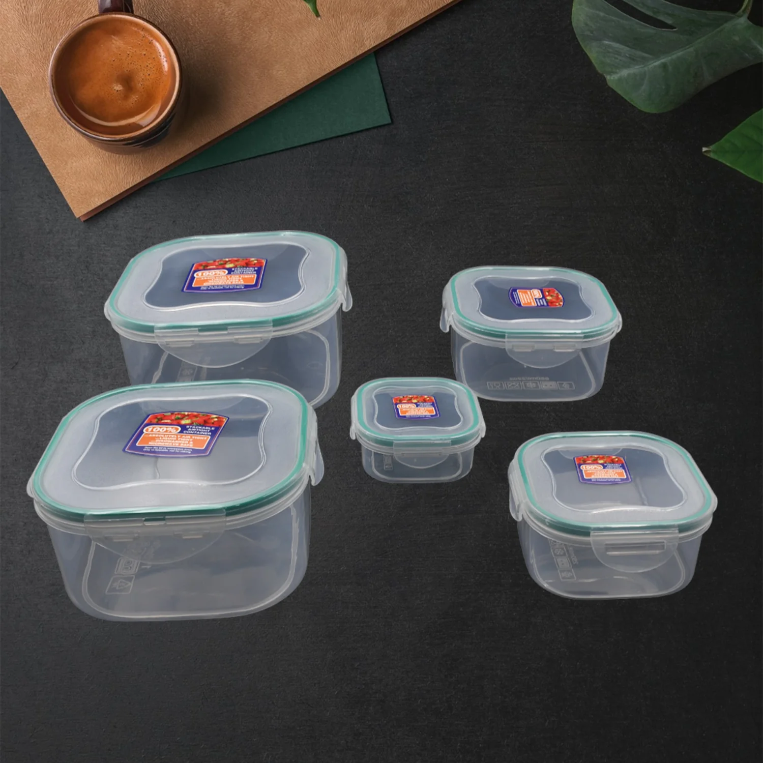 Kitchen Storage Containers Set – Fridge Organizer Lunch Boxes (5 Pcs) - Image 6