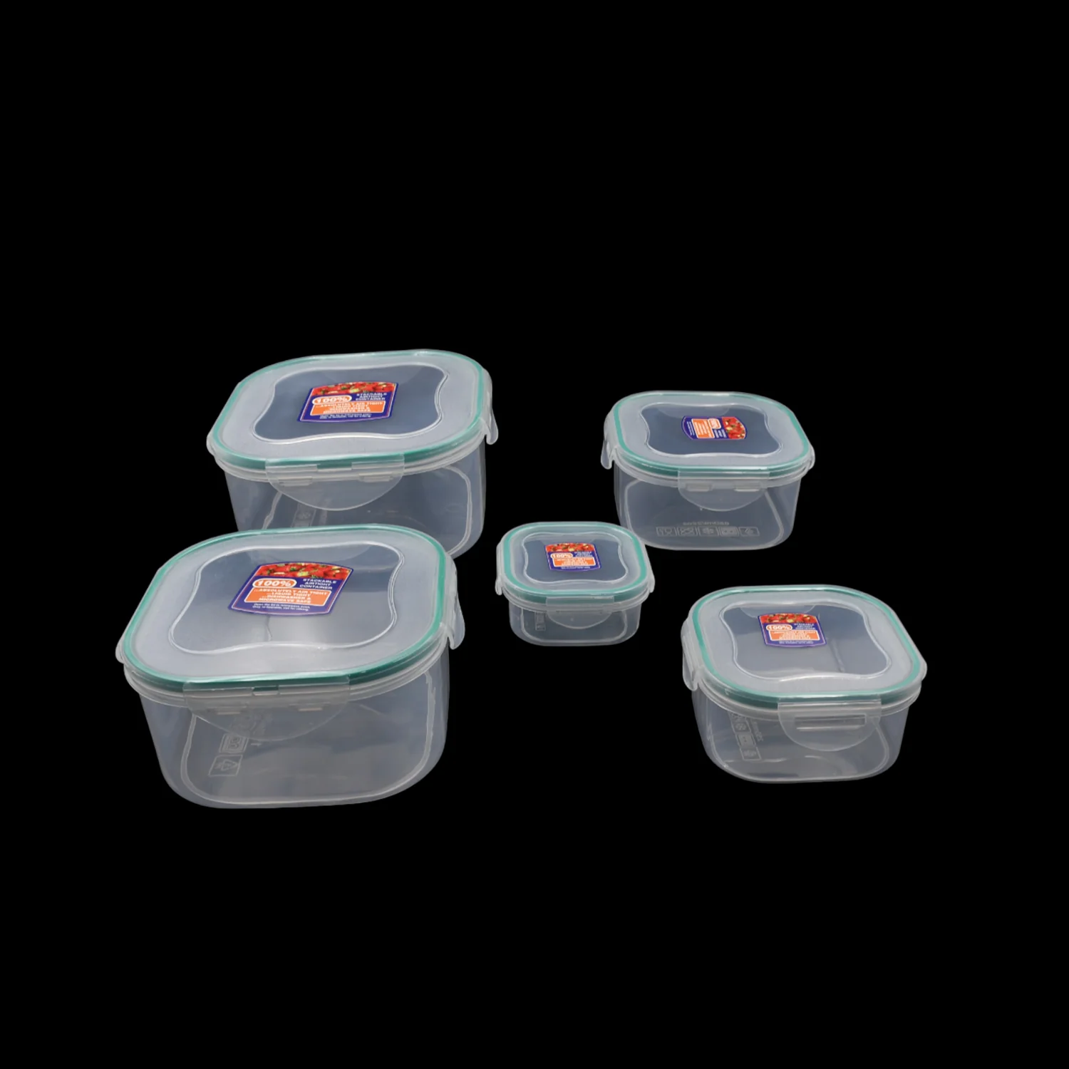 Kitchen Storage Containers Set – Fridge Organizer Lunch Boxes (5 Pcs) - Image 9