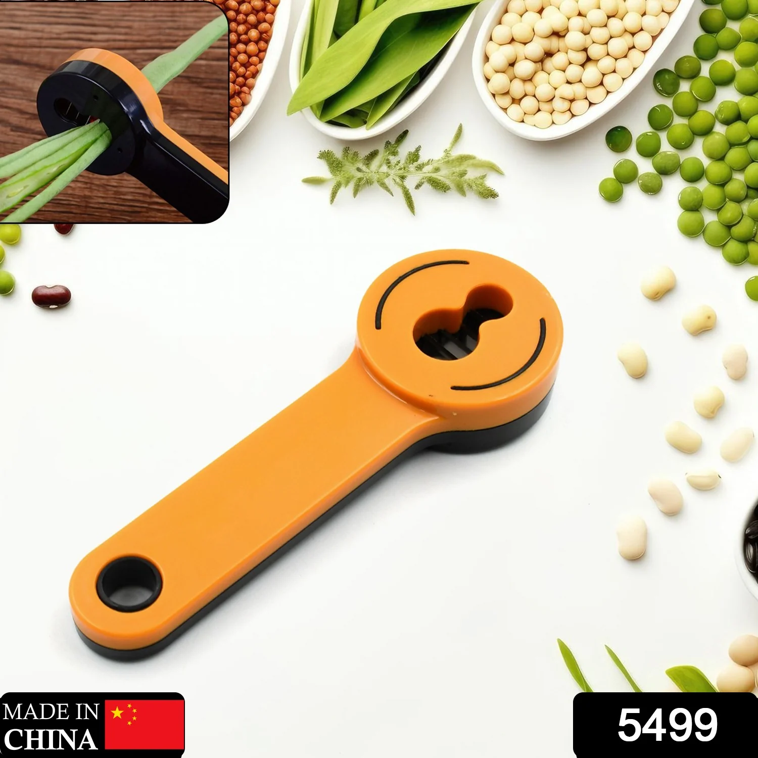 Bean Slicer Cutter Stringer Remover Peeler (1Pc) - Image 2
