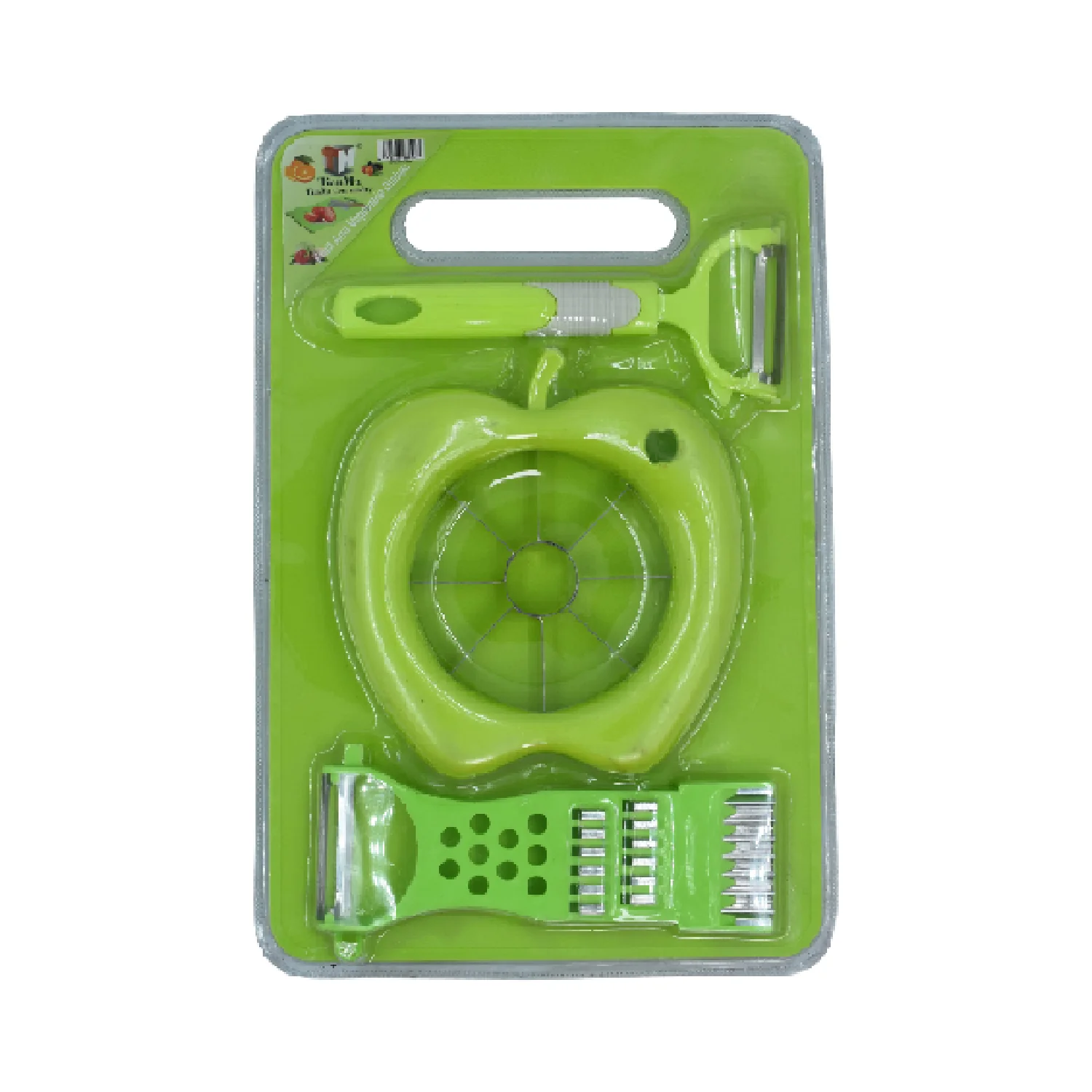 Plastic Chopping Board with Knife Set Scissor and Wine Opener for  Cutting - Image 5
