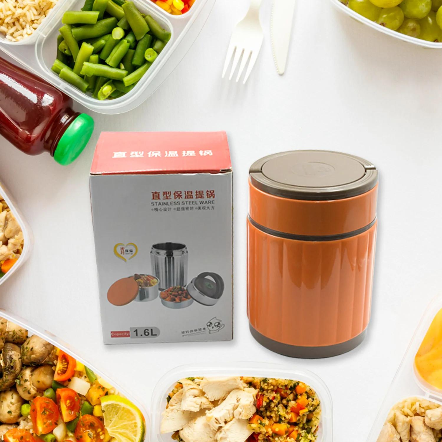 Leak-proof Thermos Flask For Hot Food, Warm Soup Cup - Image 7