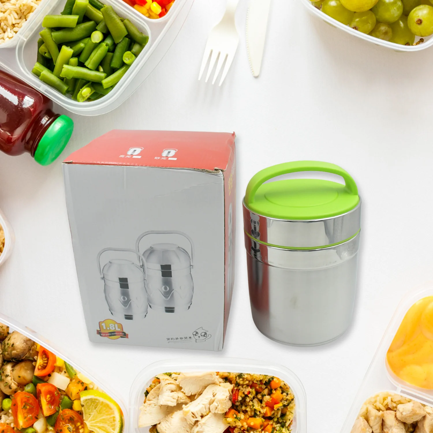 LEAK-PROOF THERMOS FLASK FOR HOT FOOD, VACUUM INSULATED LUNCH BOX (1.8 L) - Image 5