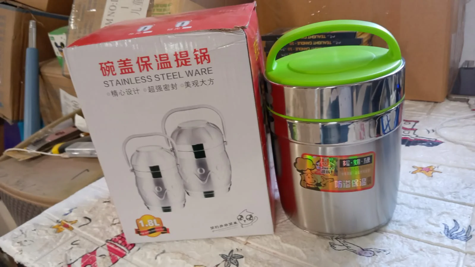 LEAK-PROOF THERMOS FLASK FOR HOT FOOD, VACUUM INSULATED LUNCH BOX (1.8 L) - Image 9