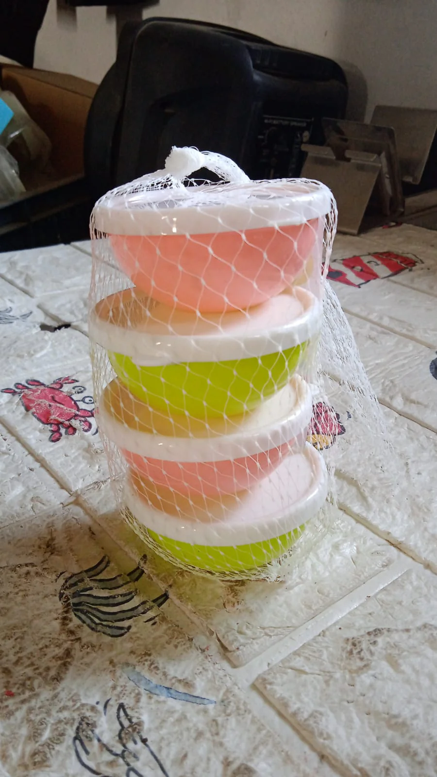 Multipurpose Small Round Plastic Bowl / Katori With Lid,  Chutney Bowl (4 Pcs Set) - Image 8