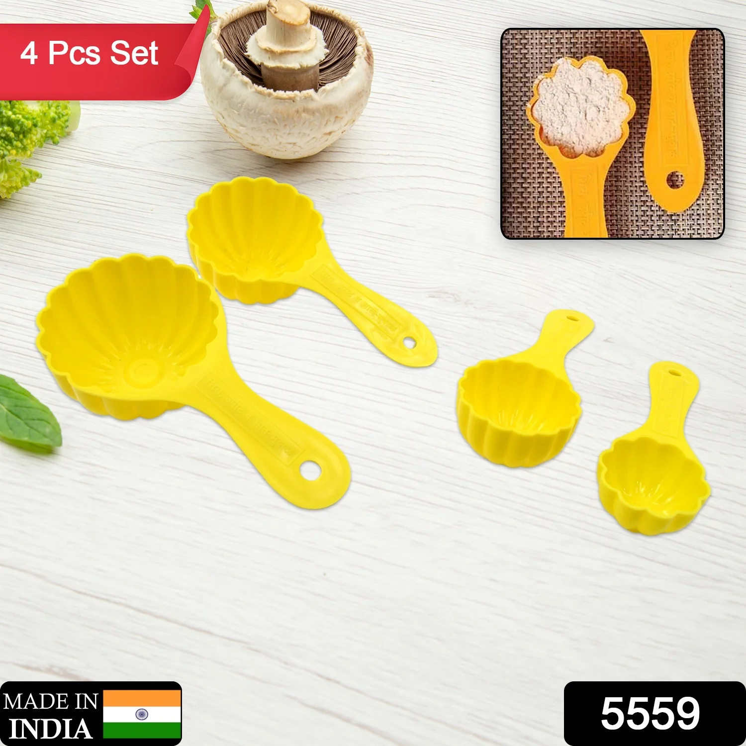 Plastic Kitchen Tool Mould / Ladoo Mould Spoon Ladoo Making Spoon (4 Pcs Set) - Image 2