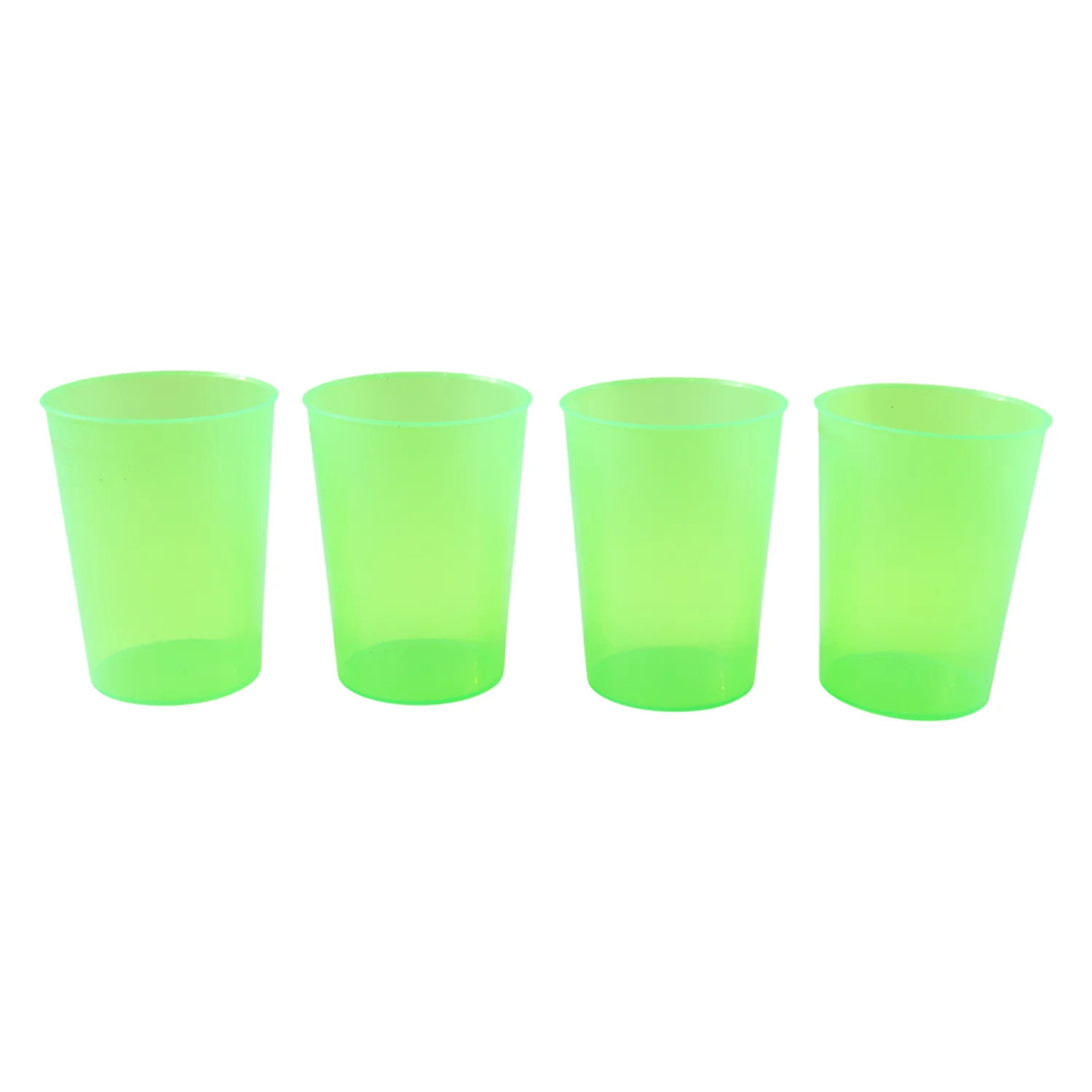 Reusable Plastic Drinking Tumblers - 4-Piece Transparent Water Cup Set - Image 4
