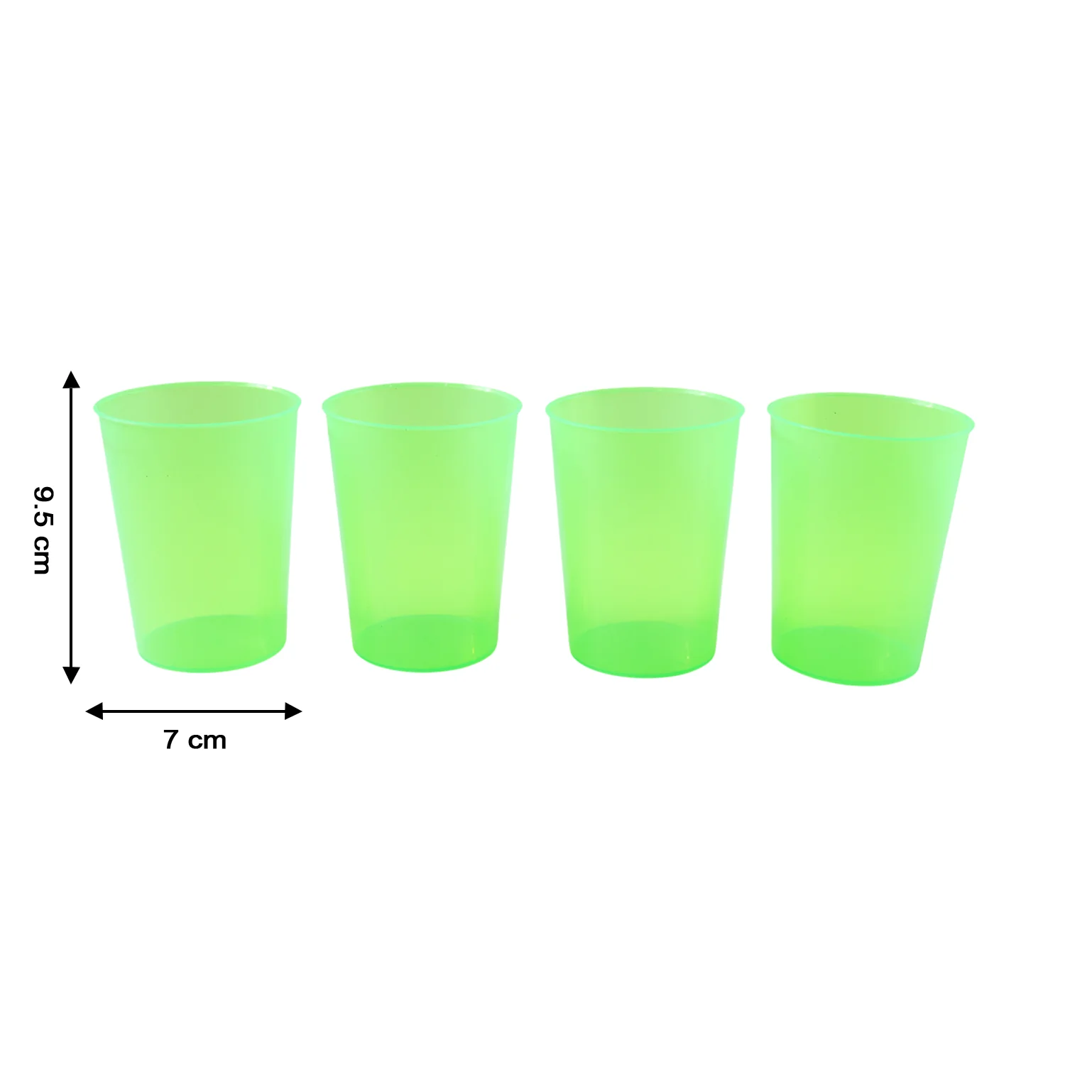 Reusable Plastic Drinking Tumblers - 4-Piece Transparent Water Cup Set - Image 6