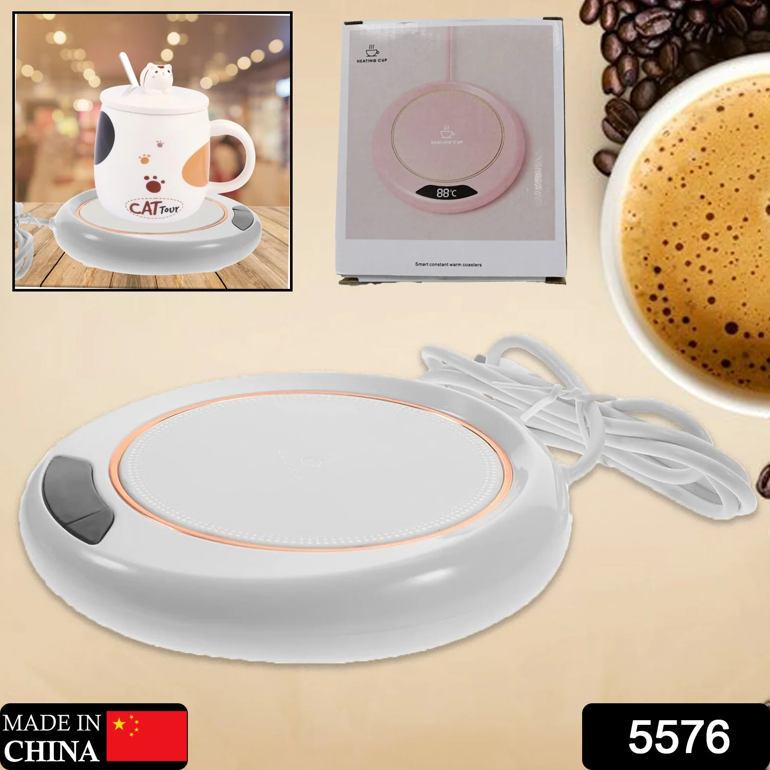 USB Warm Coaster Heated Coffee Mug Heater Electric Warmer 1 Pc - Image 2