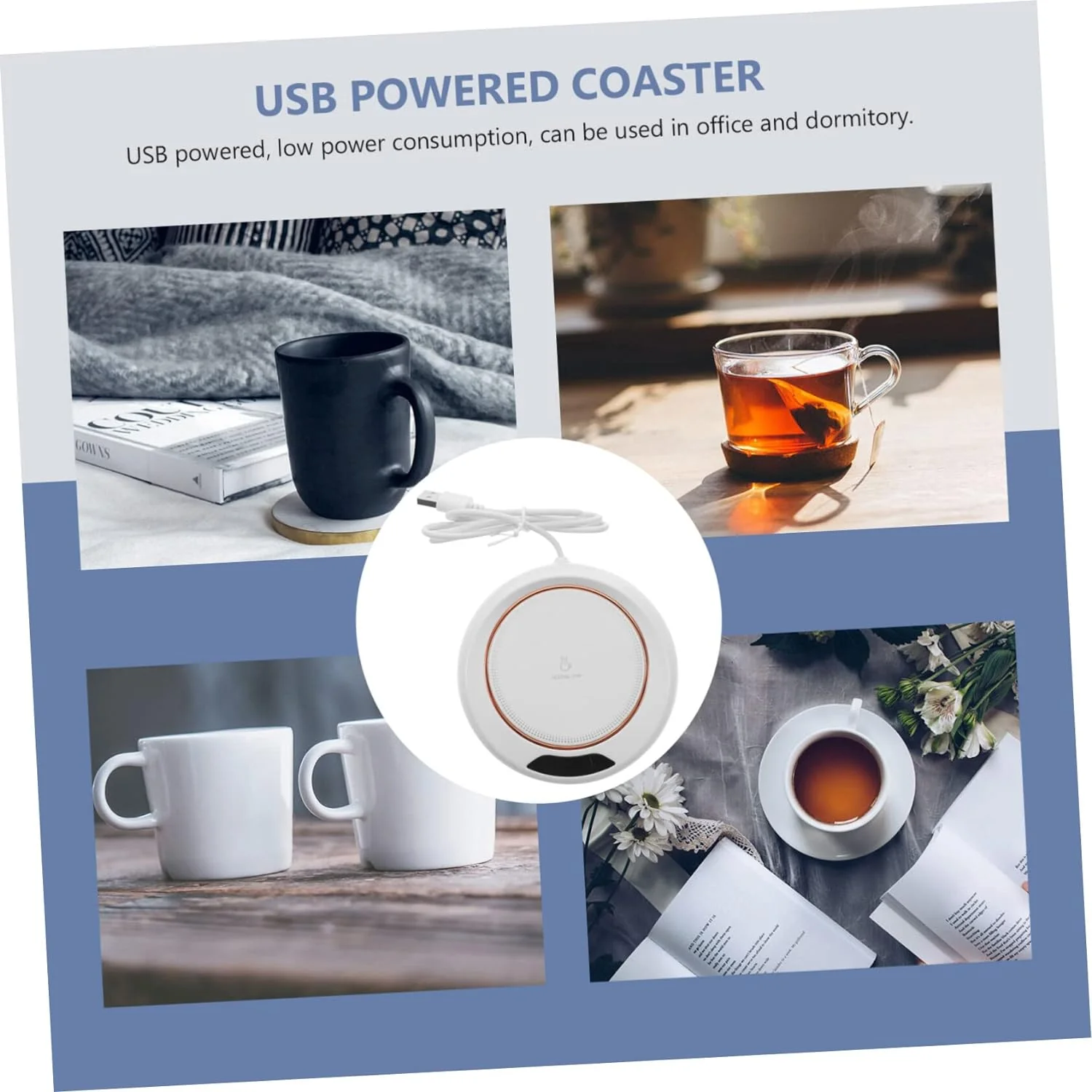 USB Warm Coaster Heated Coffee Mug Heater Electric Warmer 1 Pc - Image 3