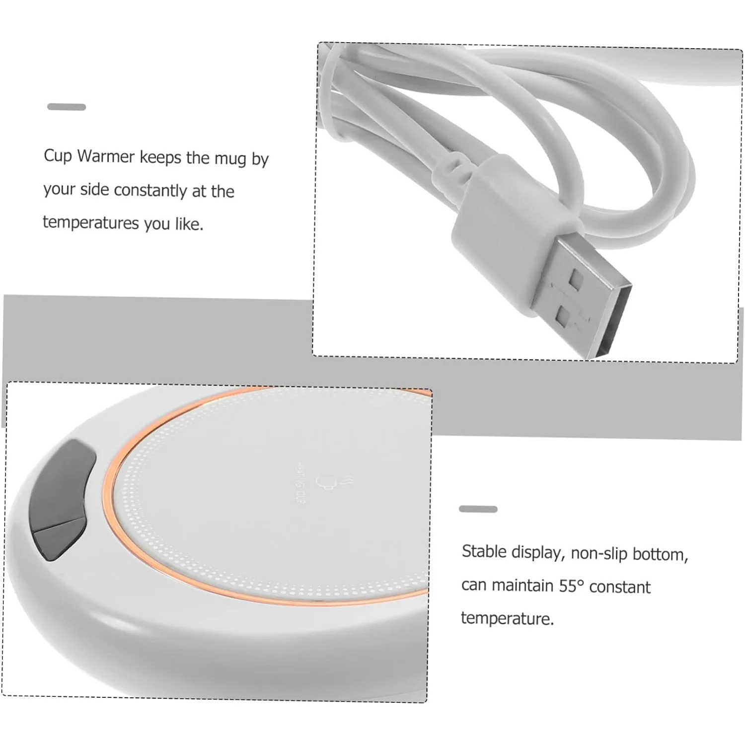 USB Warm Coaster Heated Coffee Mug Heater Electric Warmer 1 Pc - Image 6