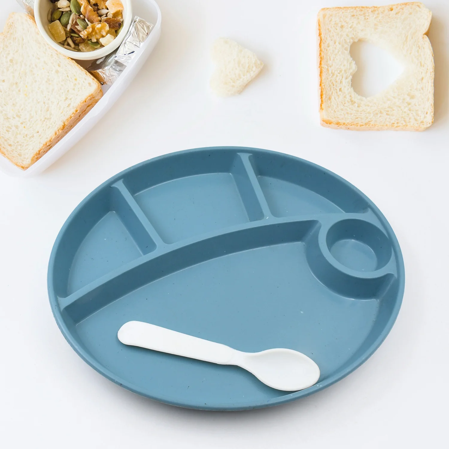 Biodegradable 5-Compartment Food Plate for Kids, BPA-Free (1 Pc) - Image 5