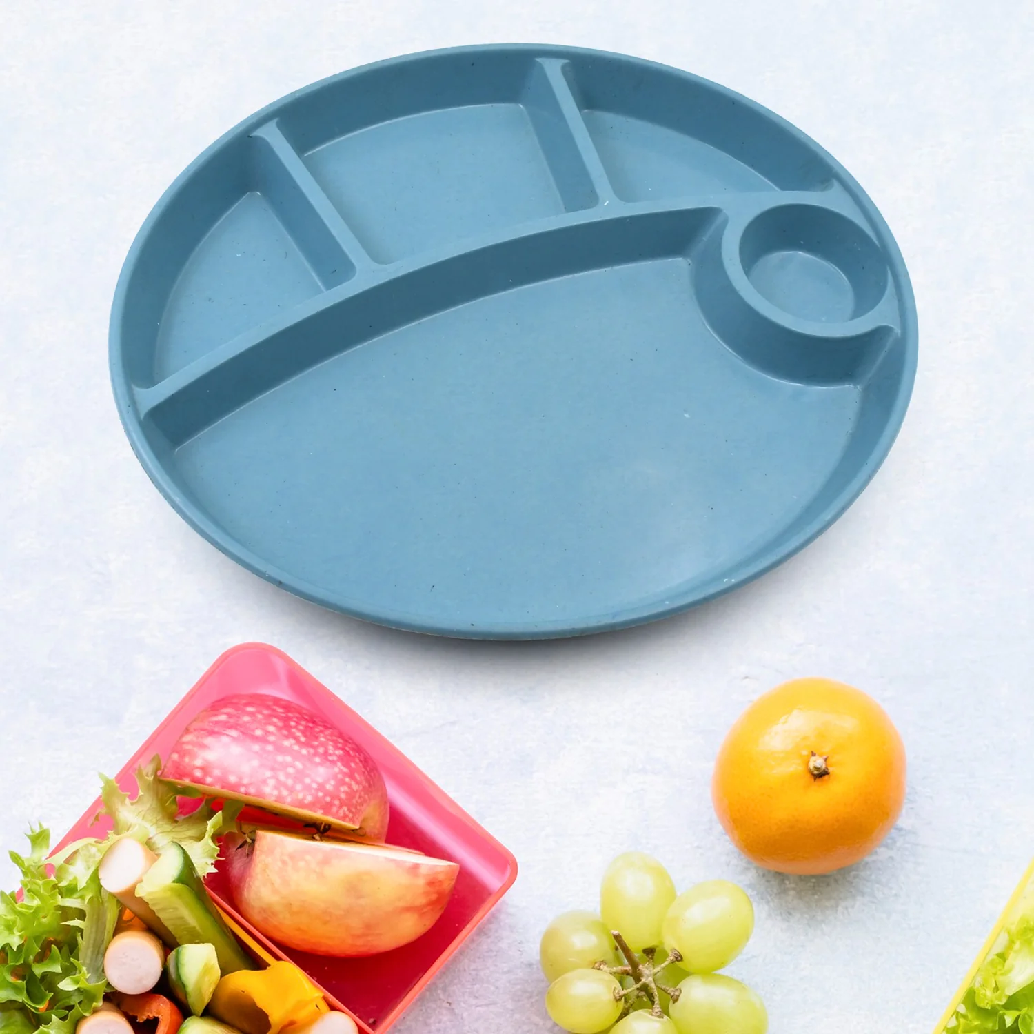 Biodegradable 5-Compartment Food Plate for Kids, BPA-Free (1 Pc) - Image 6