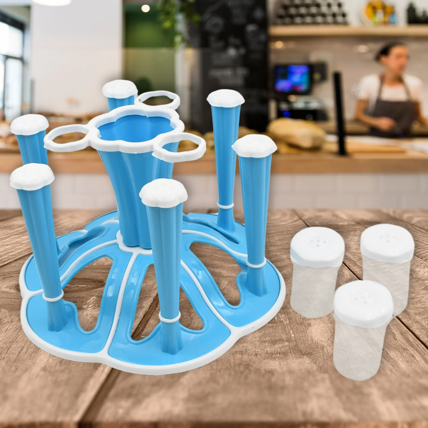 Miracle Plastic Glass Stand for Kitchen & Dining (6-Glass, Spices, Moq - 2 Pc) - Image 3