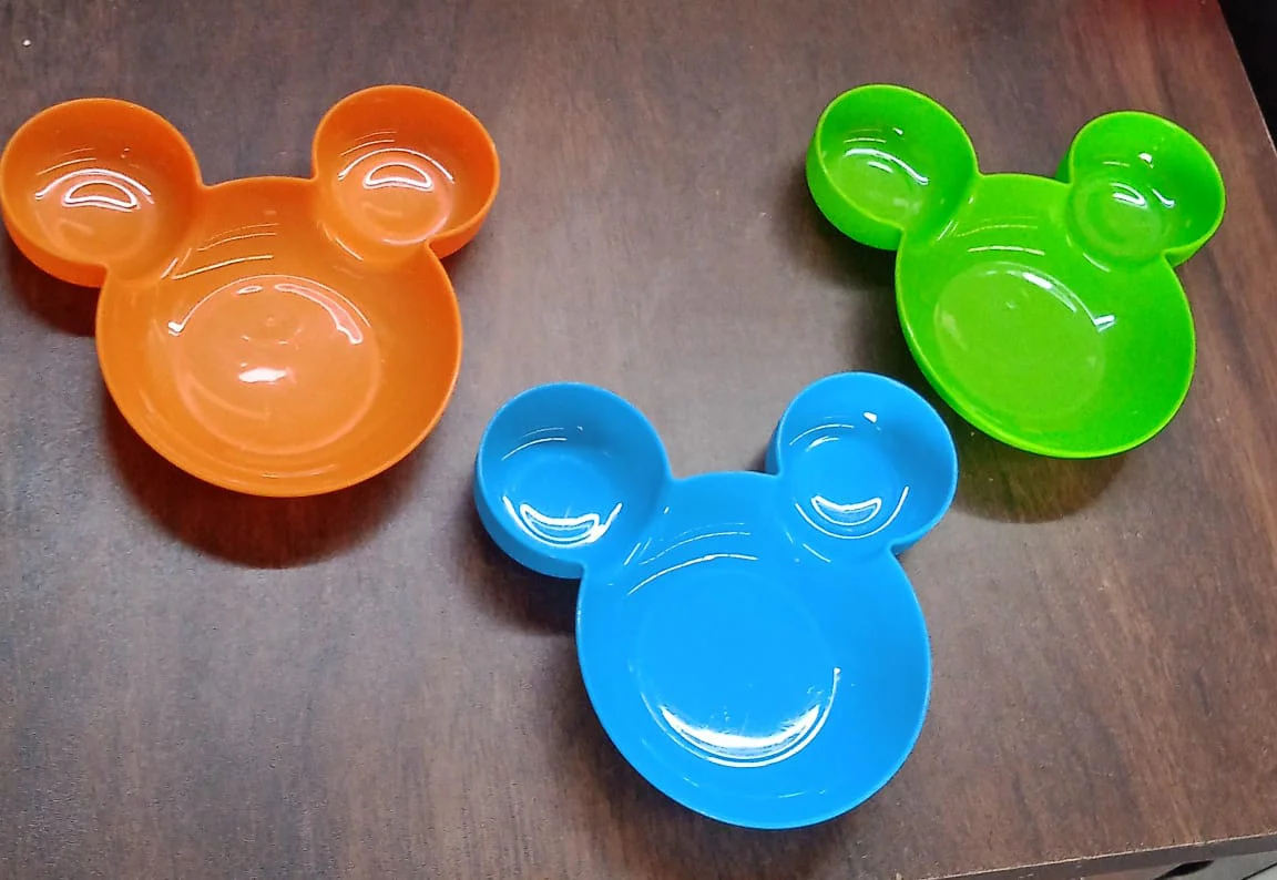 Mickey Mouse Shape Plates for Kids, Kids, Baby Cartoon Bowl Plate (1 Pc) - Image 8