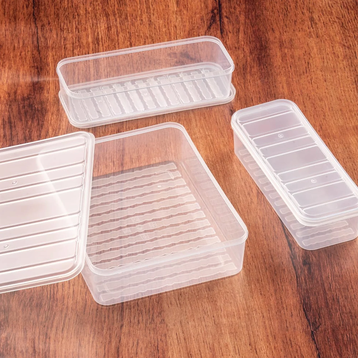 Plastic Food Storage Container for Fridge, fridge storage boxes with Lid Stackable Fridge Storage Containers freeze organizer items and storage, vegetable storage box for fridge, (3 Pcs set) - Image 7