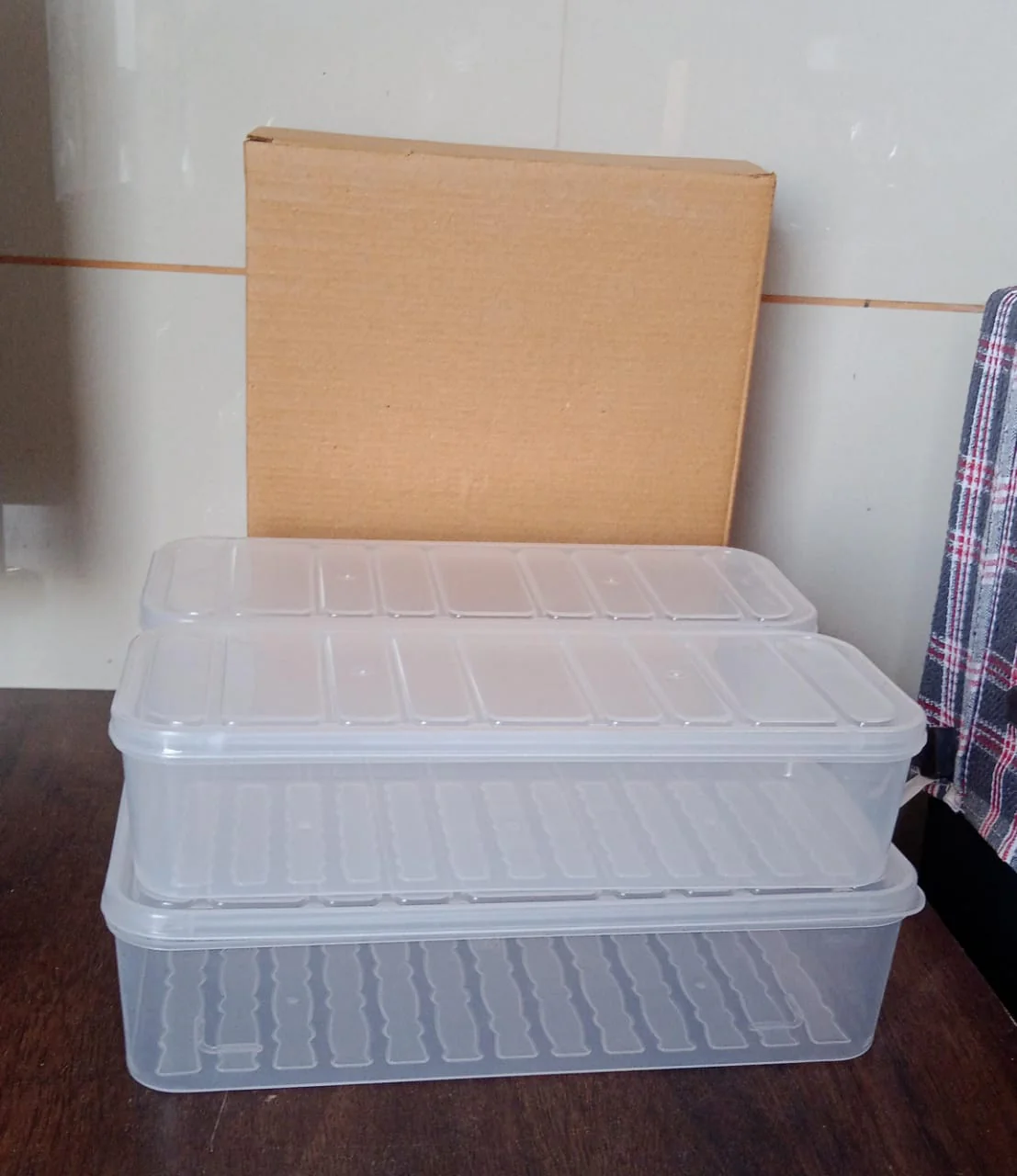 Plastic Food Storage Container for Fridge, fridge storage boxes with Lid Stackable Fridge Storage Containers freeze organizer items and storage, vegetable storage box for fridge, (3 Pcs set) - Image 8