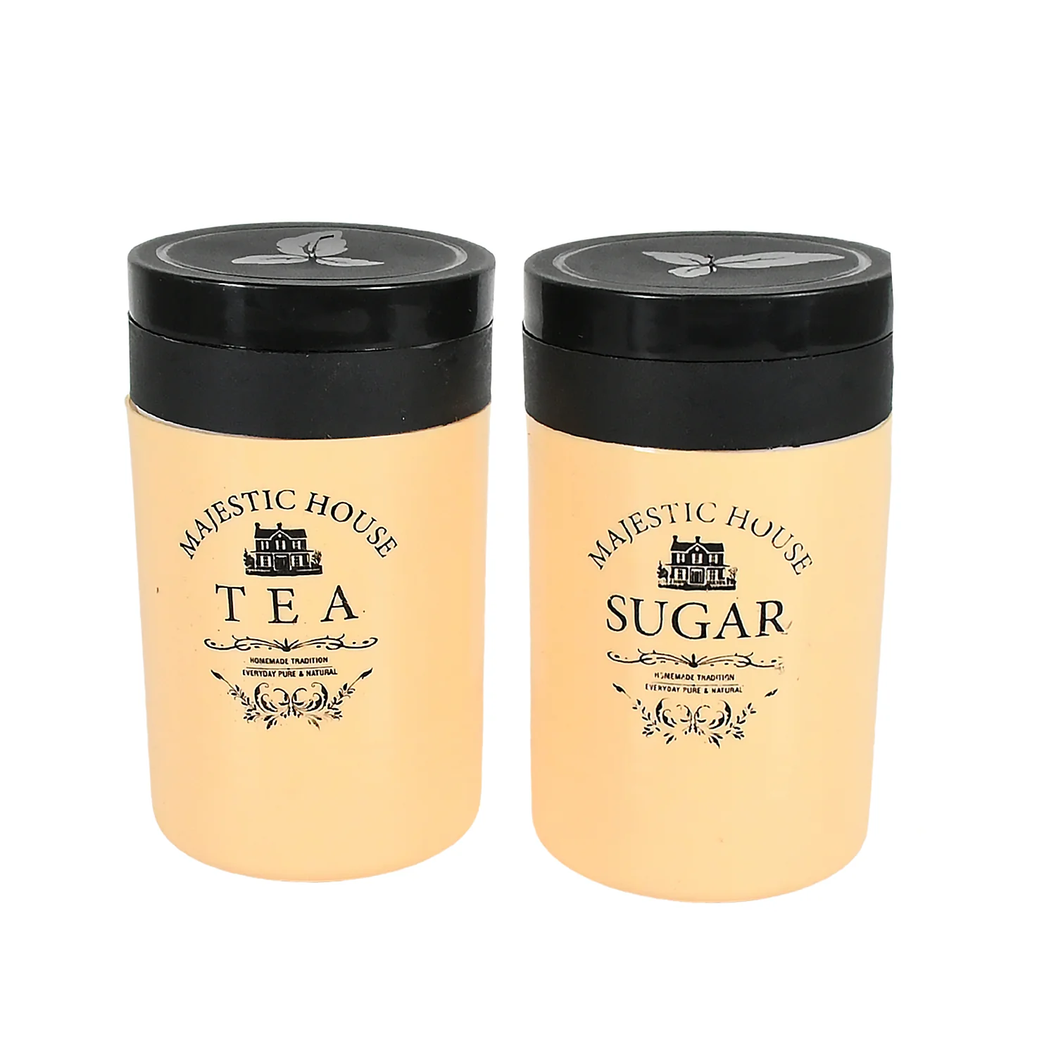 Accurate Seal Tea Sugar Coffee Container, Plastic Damru Shaped Tea, Coffee, Sugar Canisters Jar, New Airtight Food Seal Containers for Salt, Dry Fruit, Grocery 2 Section (800 ML Approx) - Image 4