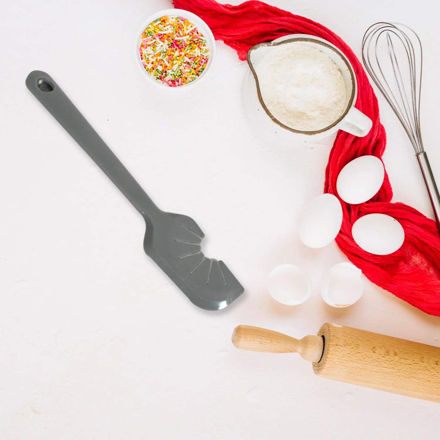 Silicon Whisk Cleaner Kitchen Tool / Whisk Scraper Tool (1Pc) - Image 4