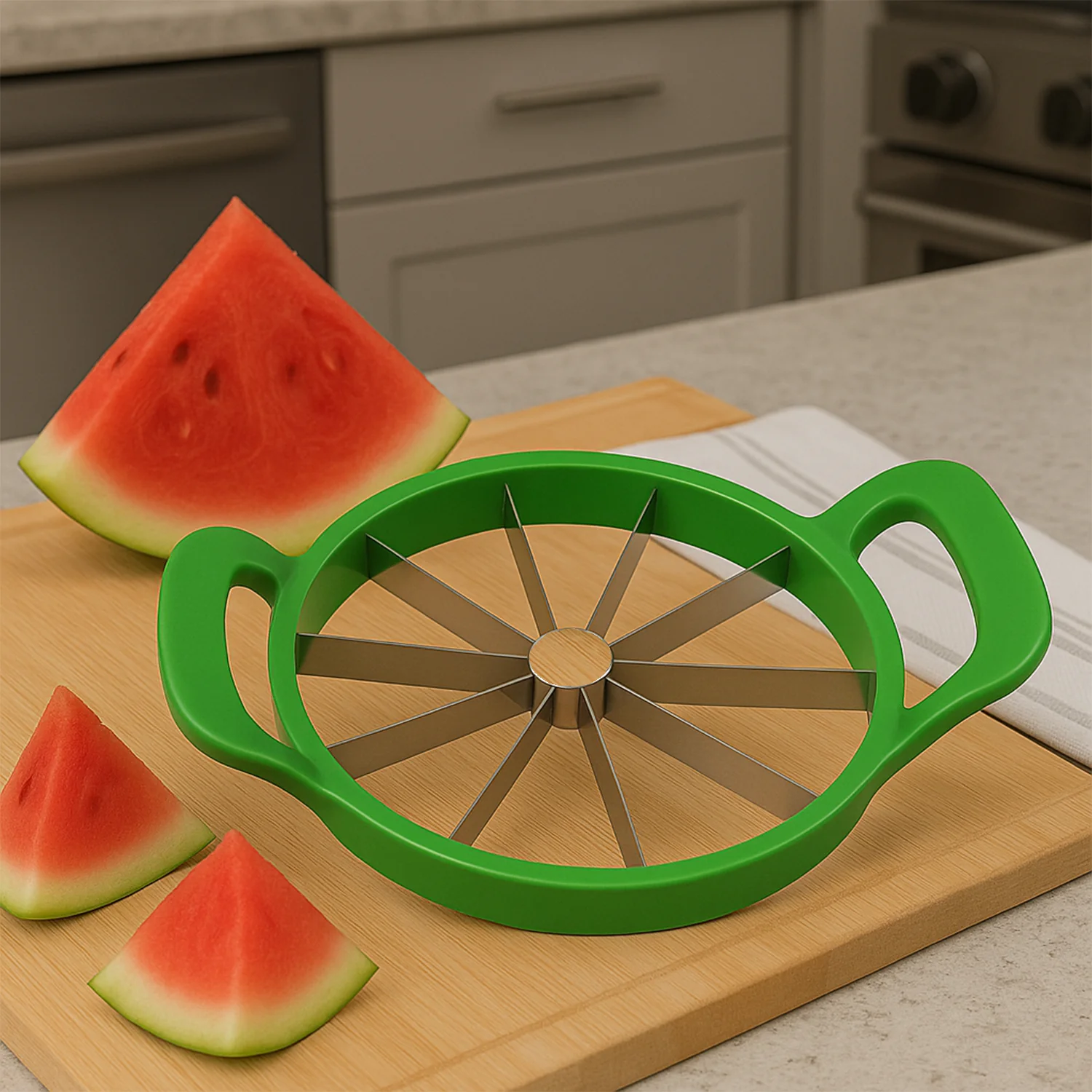 Watermelon Cutter Convenient Kitchen Fruit Cutting Slicer Perfect Corer Cutter Tool - Image 3
