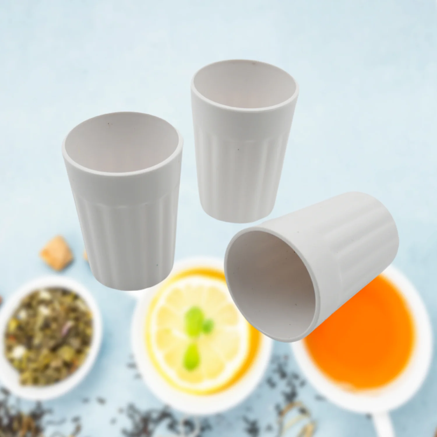 Small Plastic Coffee / Tea Cups Reusable Plastic Cup Mug(3 Pcs Set) - Image 3