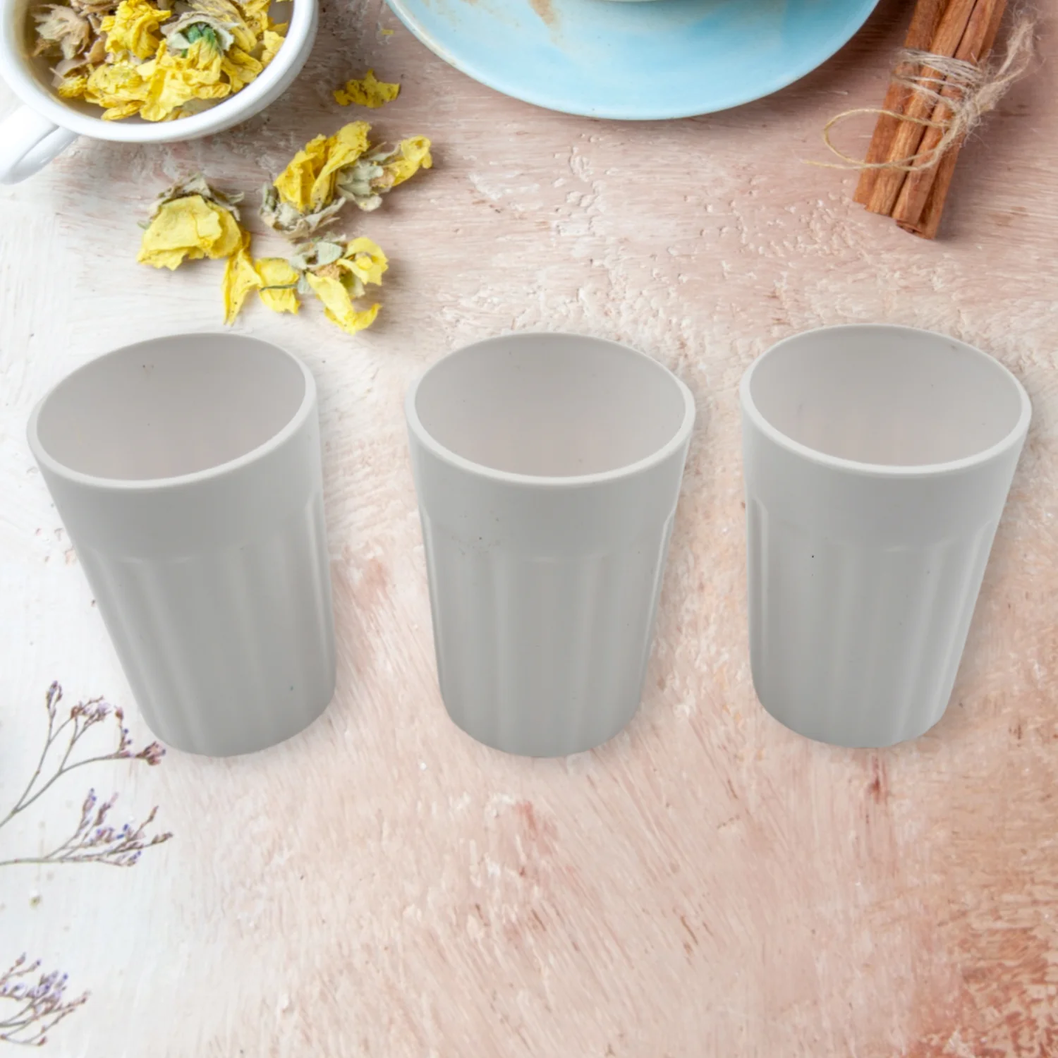 Small Plastic Coffee / Tea Cups Reusable Plastic Cup Mug(3 Pcs Set) - Image 4