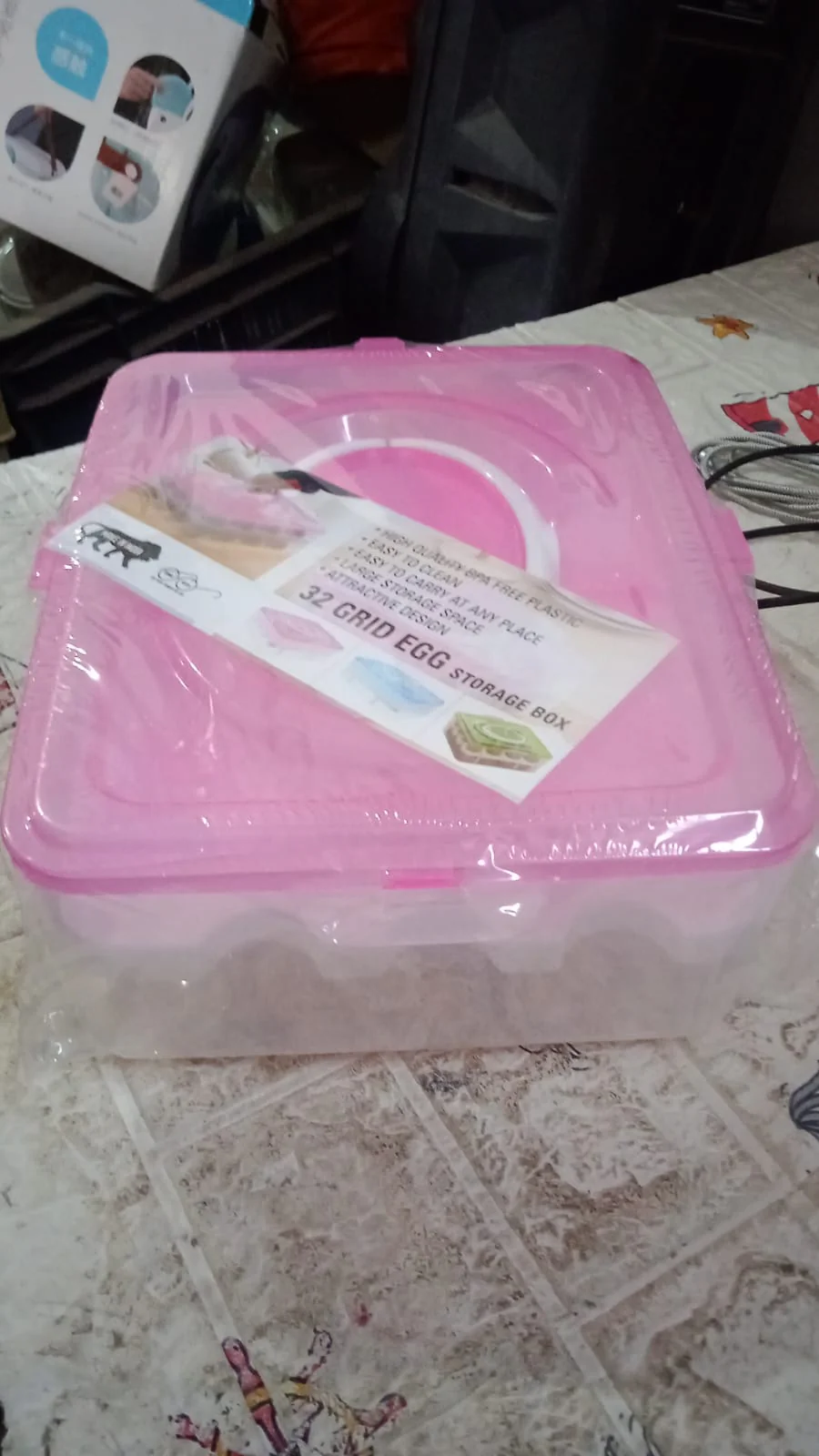 2 Layer 32 Grid Egg Tray with Lid Carrier Holder1 Pc - Image 8