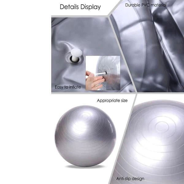 Anti-Burst Gym Ball with Pump (75 cm) - Image 7