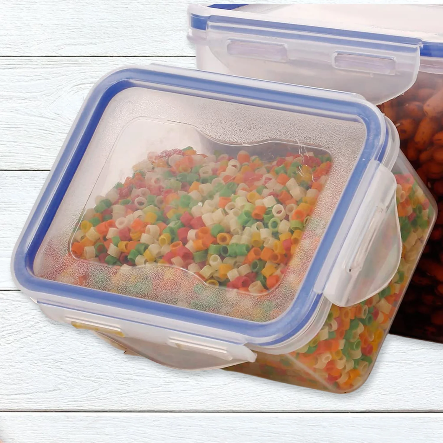 Set of 3 Rectangular Airtight Food Storage Containers with Lids - Image 6
