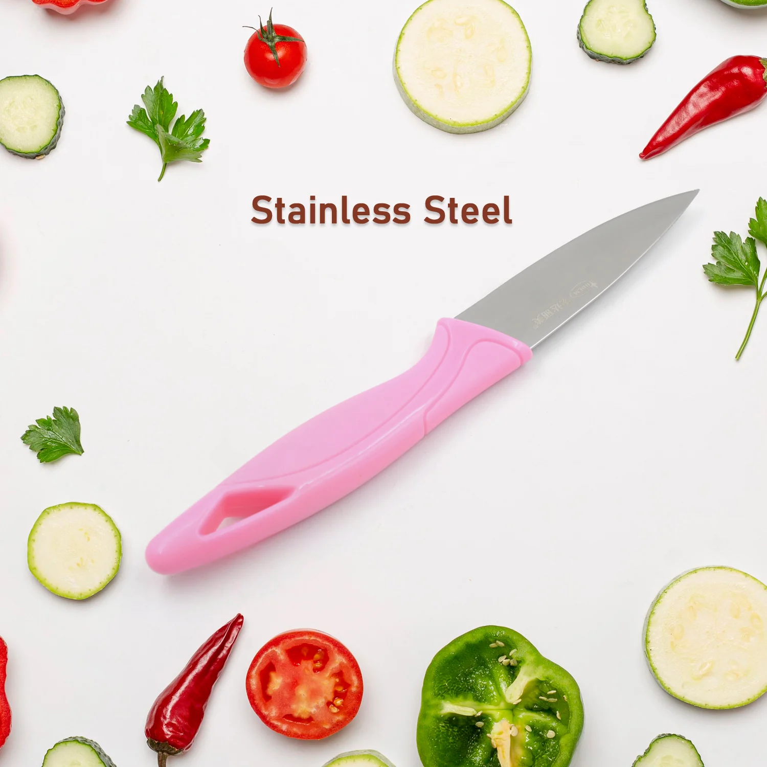 Stainless Steel Small Fruit Knife with Non-Slip Handle & Protective Cover (1 Pc) - Image 3
