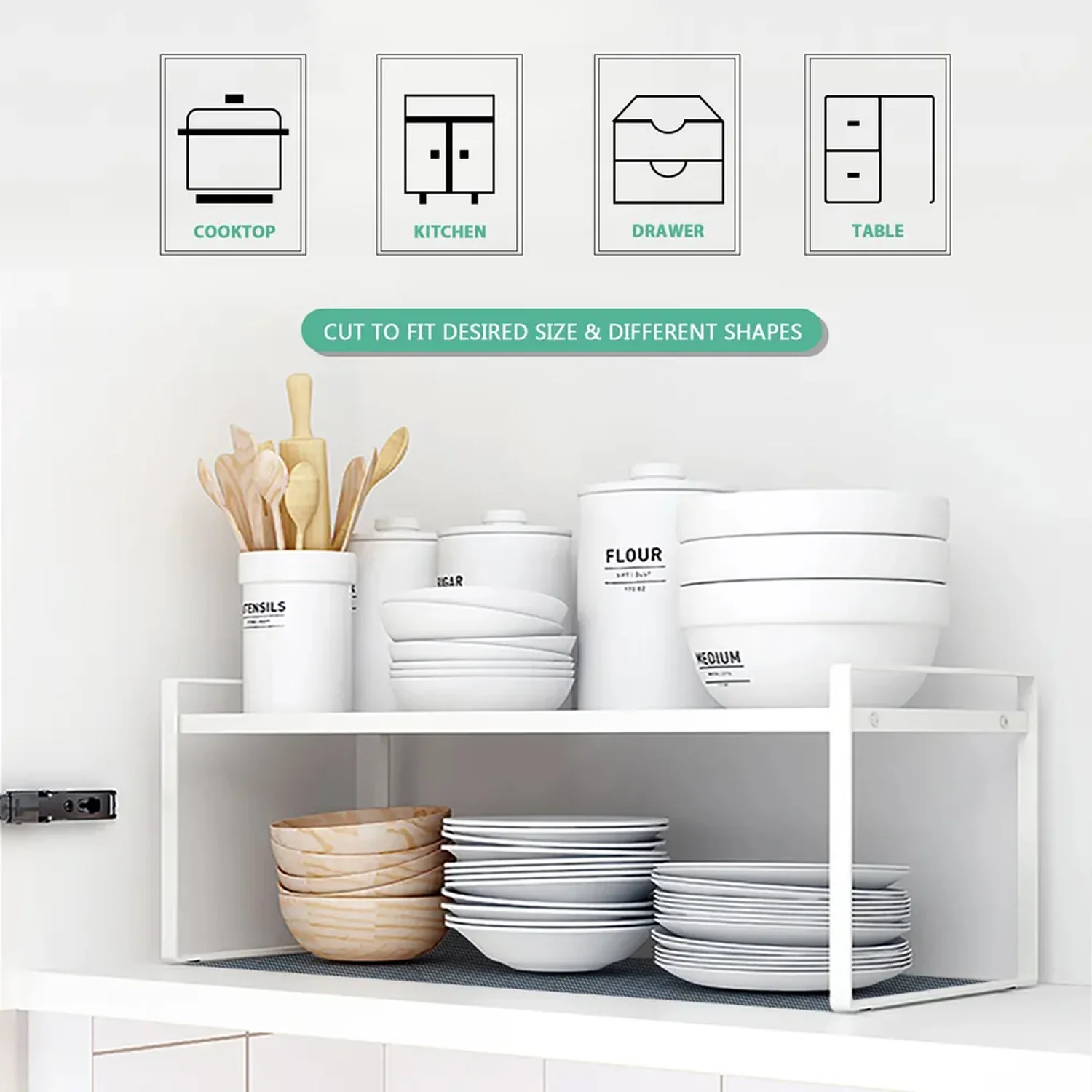 Multipurpose Anti-Slip Bathroom Kitchen Cabinet Drawer Shelf Mat Liner Sheets Roll, Fridge Mat, Table Mat Anti-Slip Super Strong Placement Mat for Fridge, Bathroom, Kitchen, Drawer, Shelf Liner (45cmx1.25m) - Image 6
