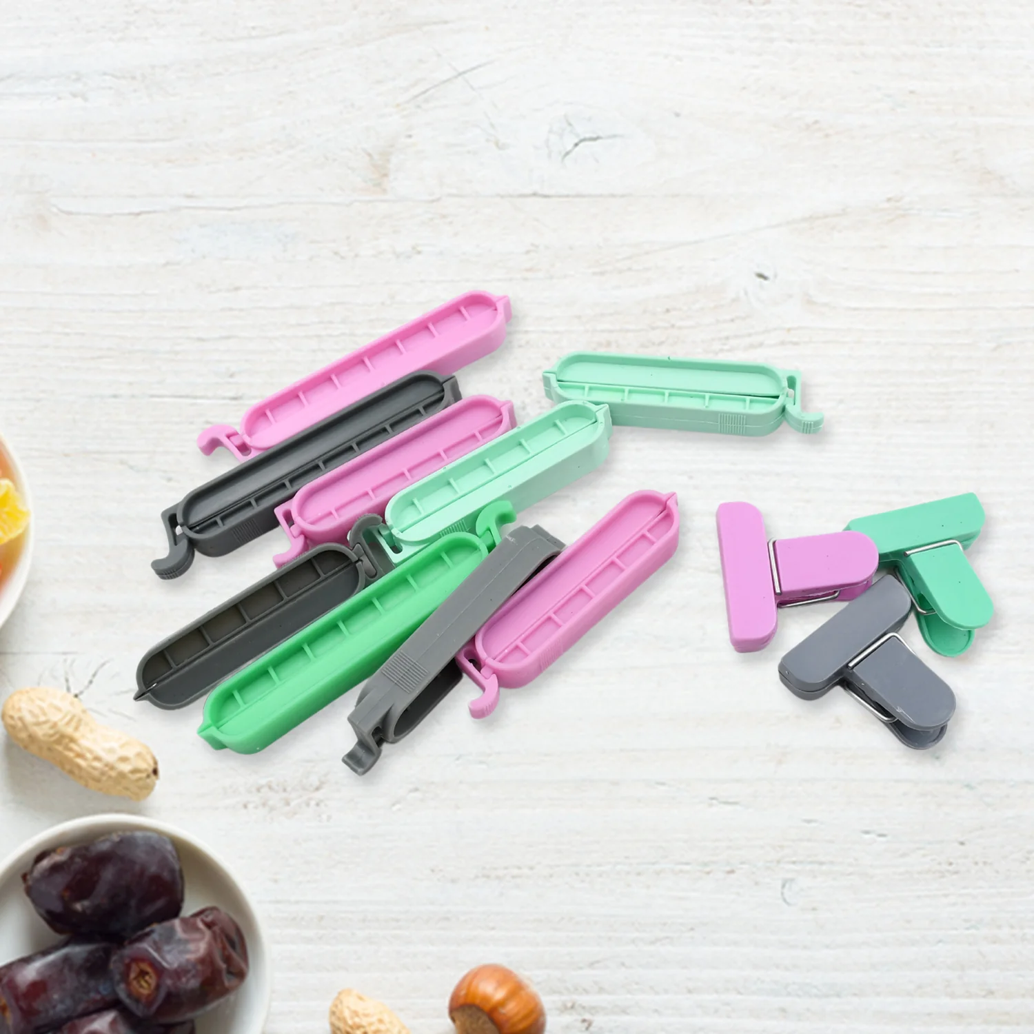 12 Pieces Food Clips, Plastic Food Bag Clips Reusable Bag Clips - Image 6