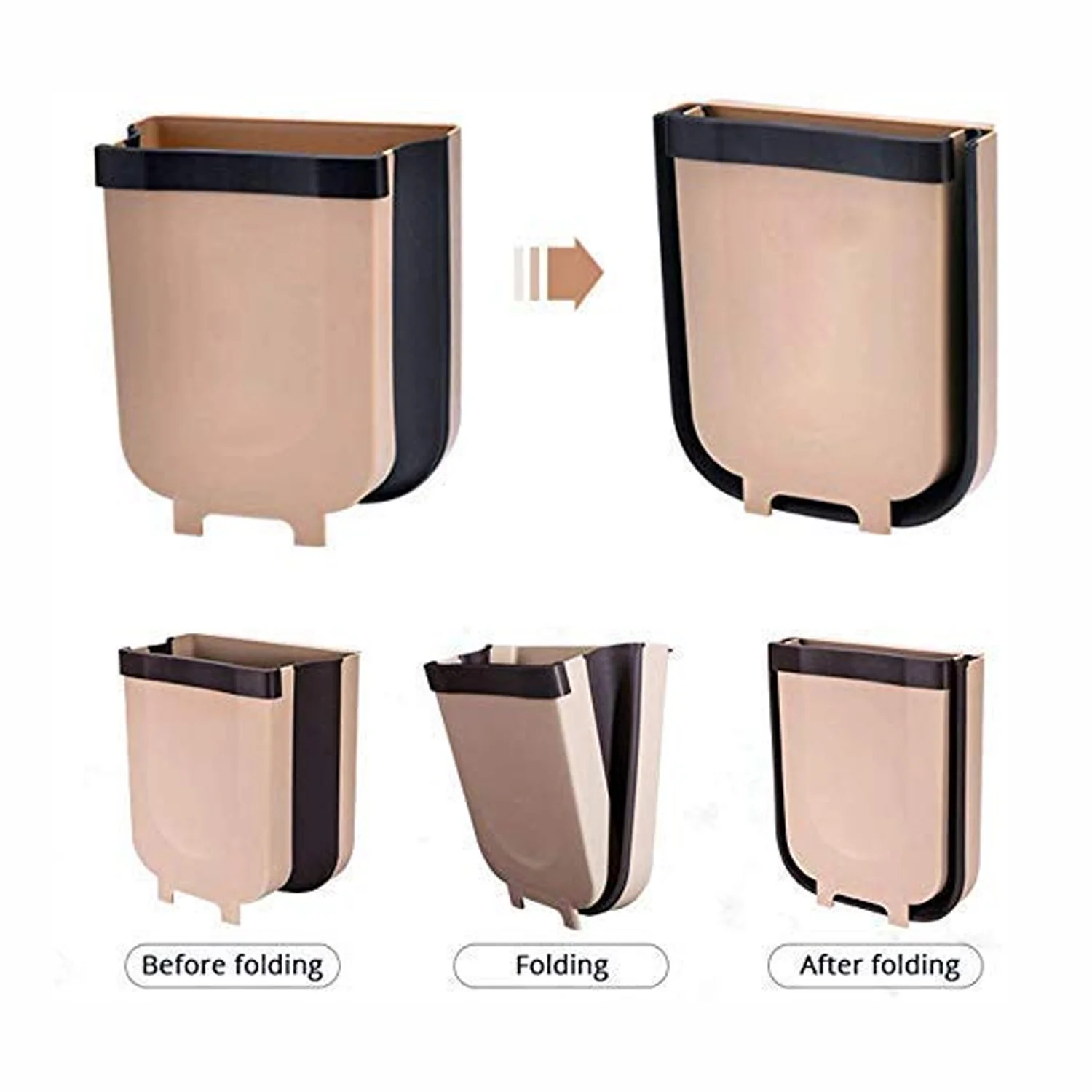 Hanging Trash Can for Kitchen Cabinet Door, Hanging Trash Holder for Bathroom Office - Image 5