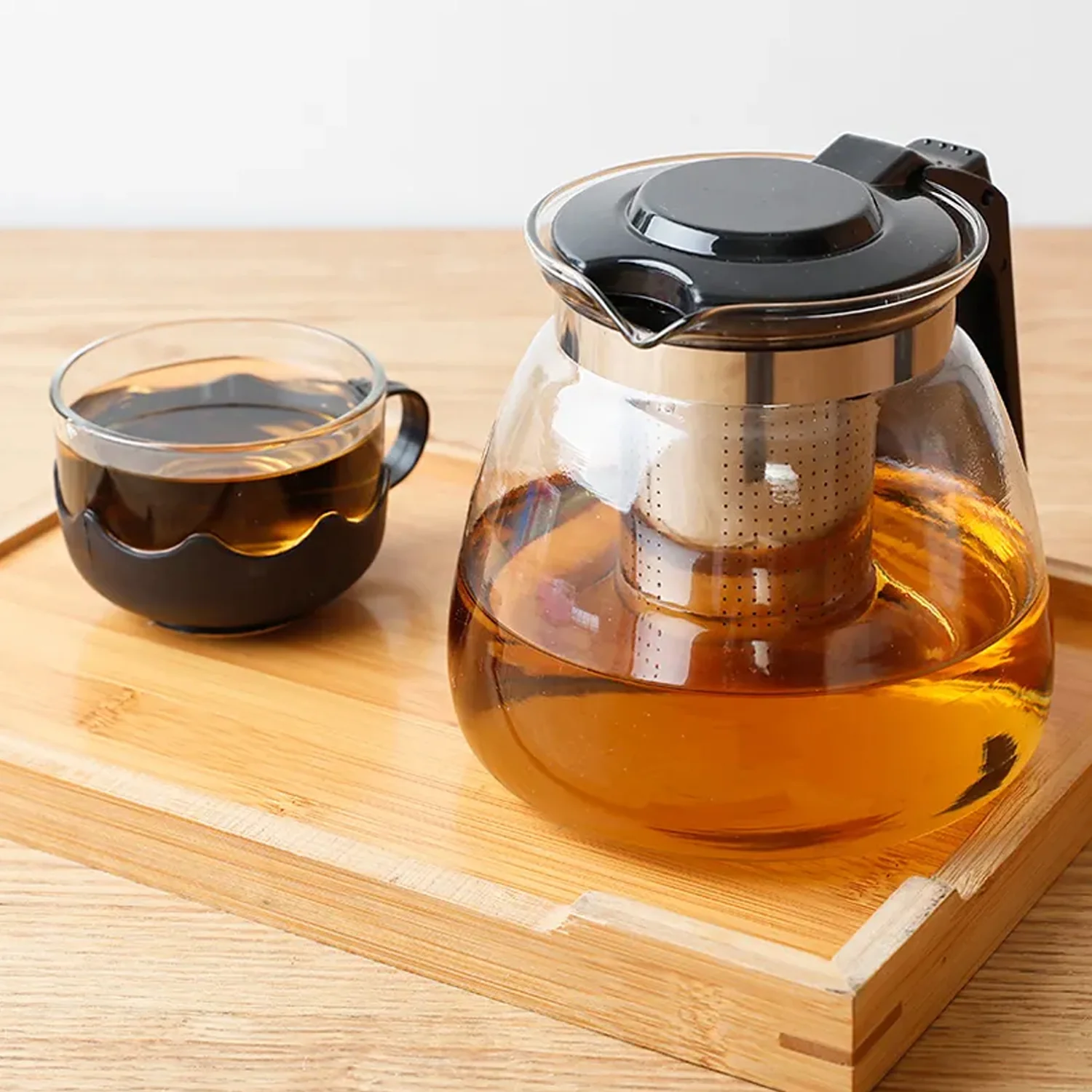 Flame Proof Glass Kettle and Cup Set with Strainer High Quality Set  24 Pc - Image 4