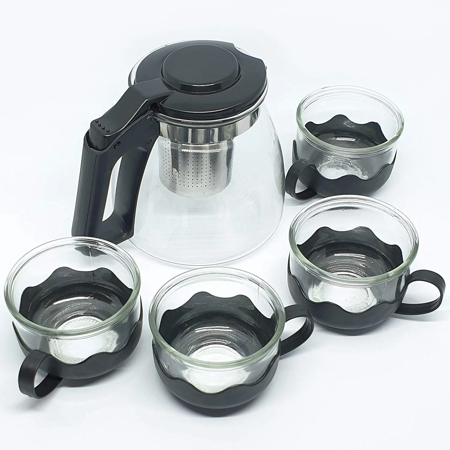 Flame Proof Glass Kettle and Cup Set with Strainer High Quality Set  24 Pc - Image 5