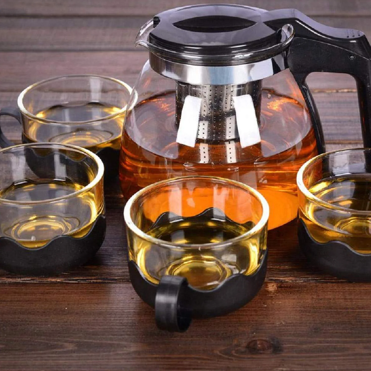 Flame Proof Glass Kettle and Cup Set with Strainer High Quality Set  24 Pc - Image 8