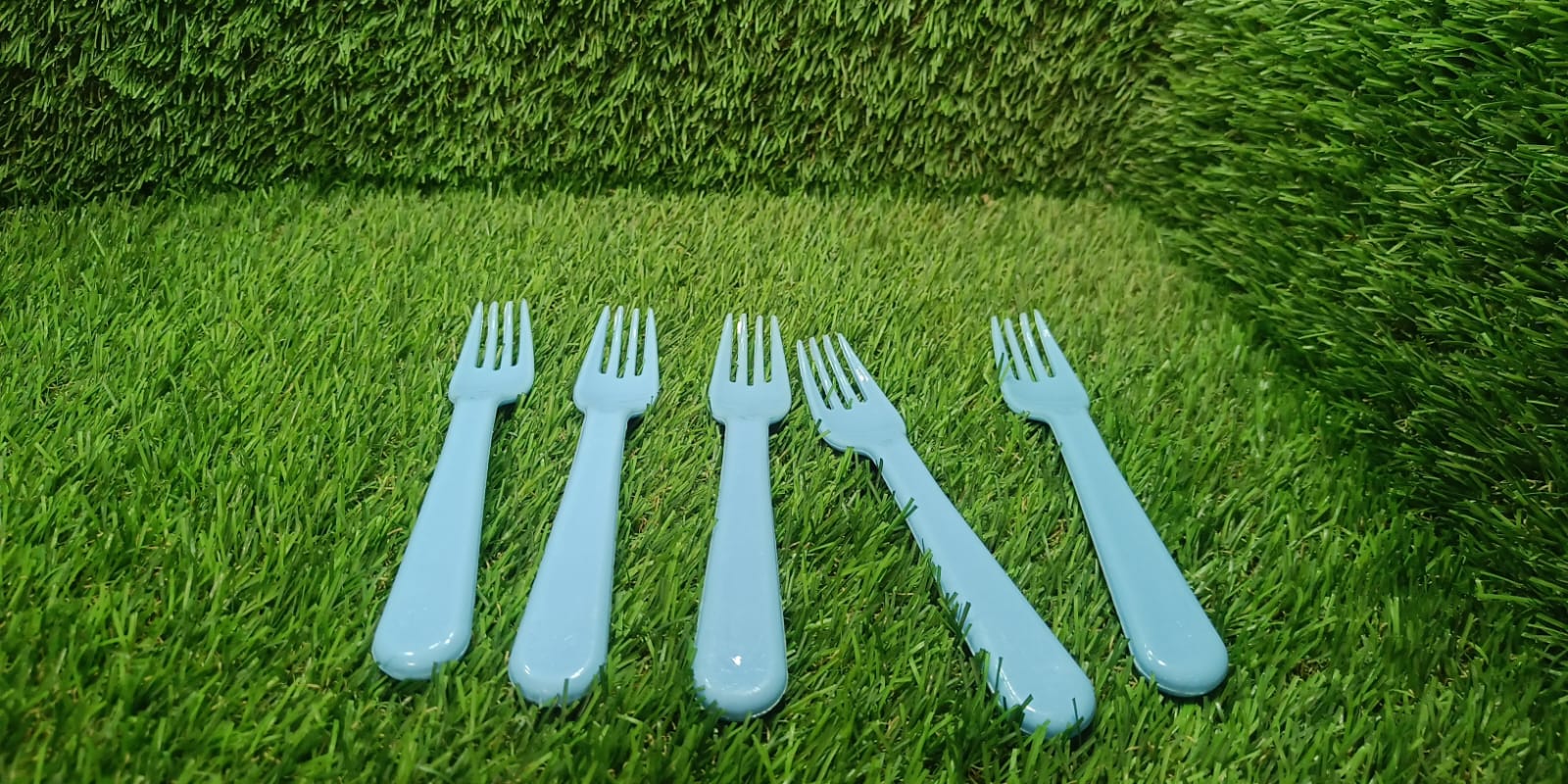 Reusable Heavy Weight Plastic Forks Serving Fork Set for Kitchen Travel Home 5 Pc - Image 12