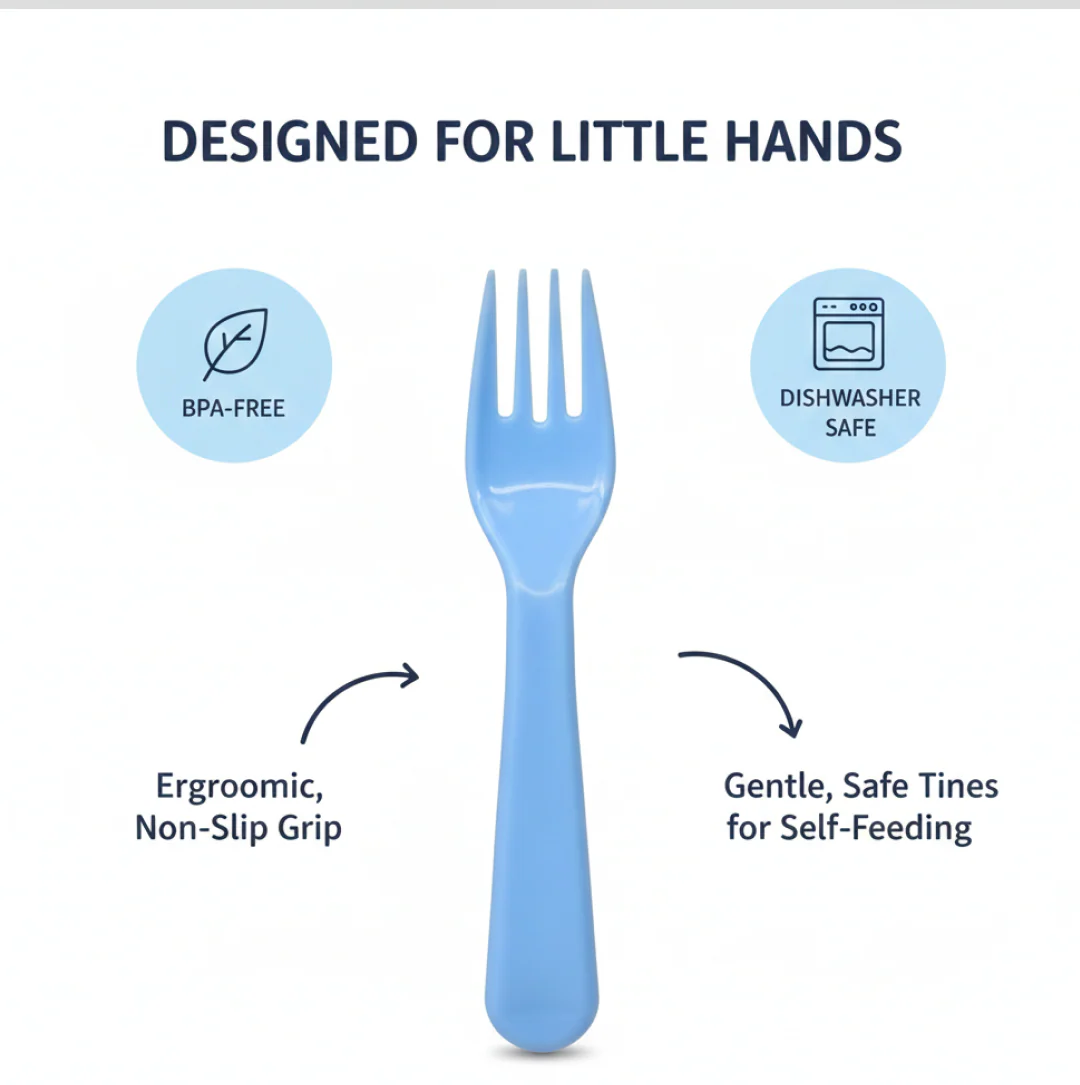 Reusable Heavy Weight Plastic Forks Serving Fork Set for Kitchen Travel Home 5 Pc - Image 5