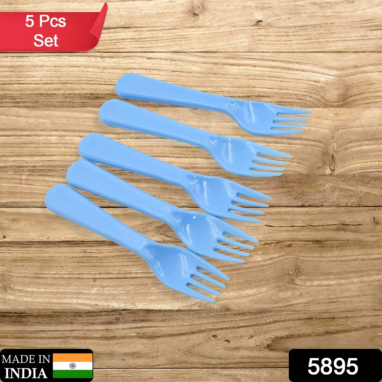Reusable Heavy Weight Plastic Forks Serving Fork Set for Kitchen Travel Home 5 Pc - Image 7