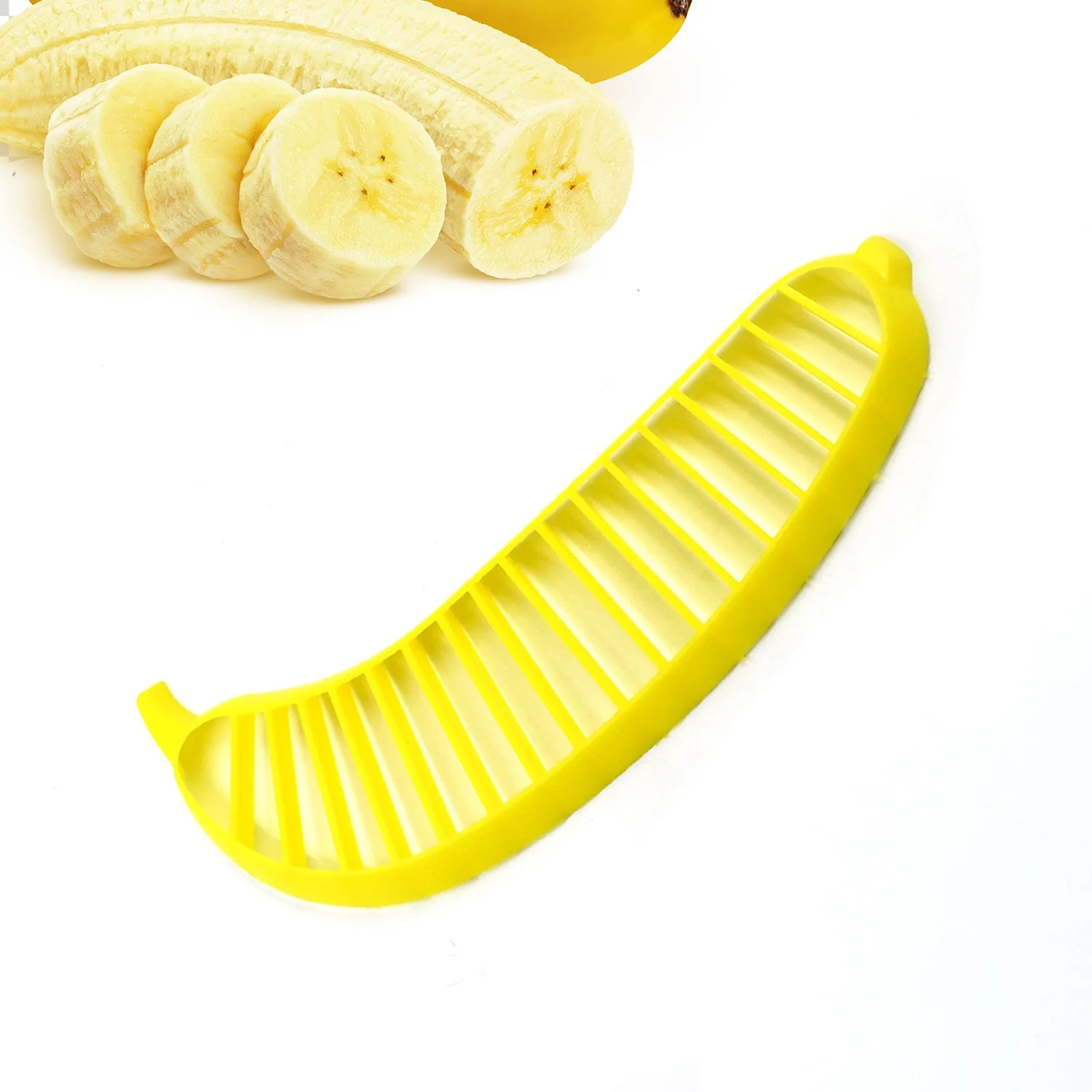 Banana Slicer- for Fruit Salads Handle Plastic Banana Fruit Slicer Cutter Chopper - Image 3