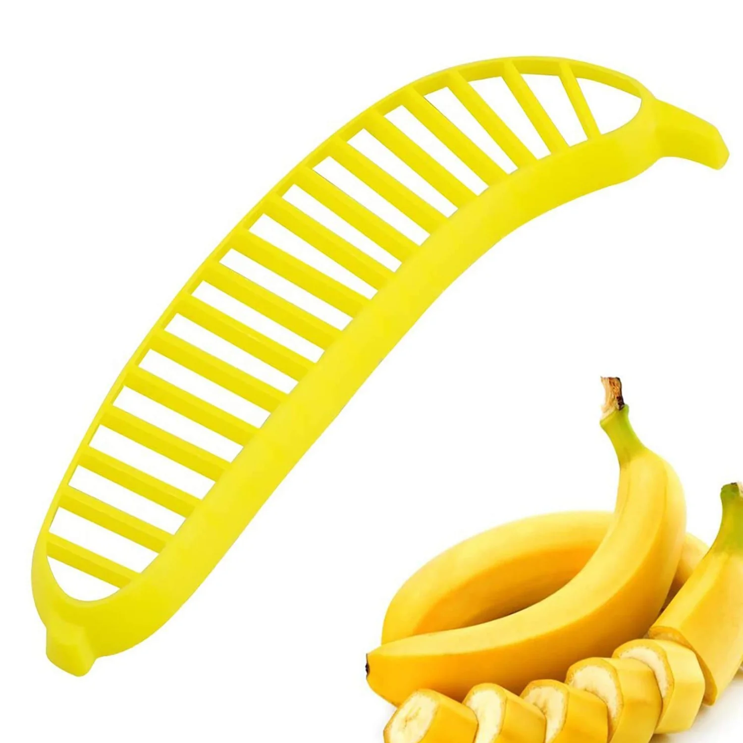 Banana Slicer- for Fruit Salads Handle Plastic Banana Fruit Slicer Cutter Chopper - Image 6