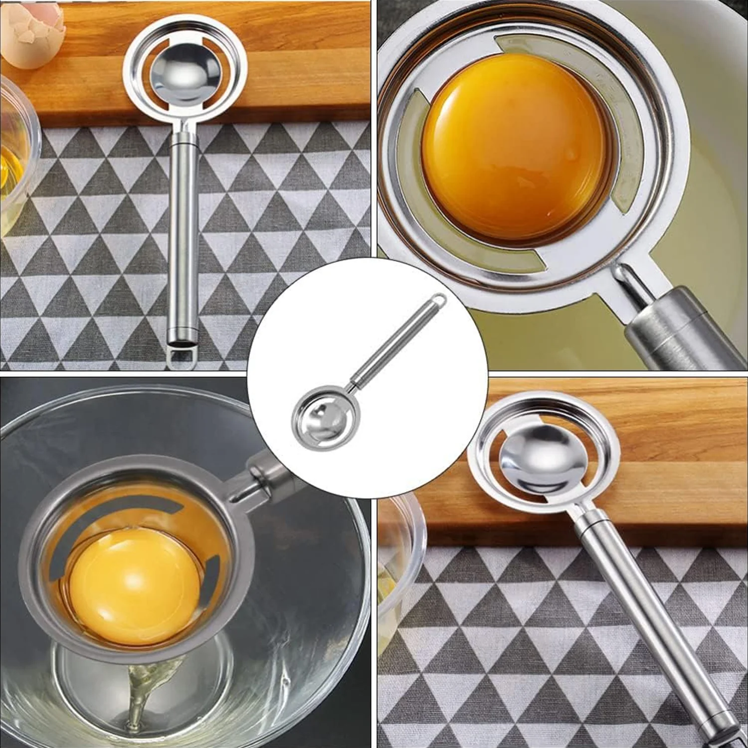 kitchen tools Egg Yolk White Separator Stainless Steel Egg White Separator Tools - Image 3