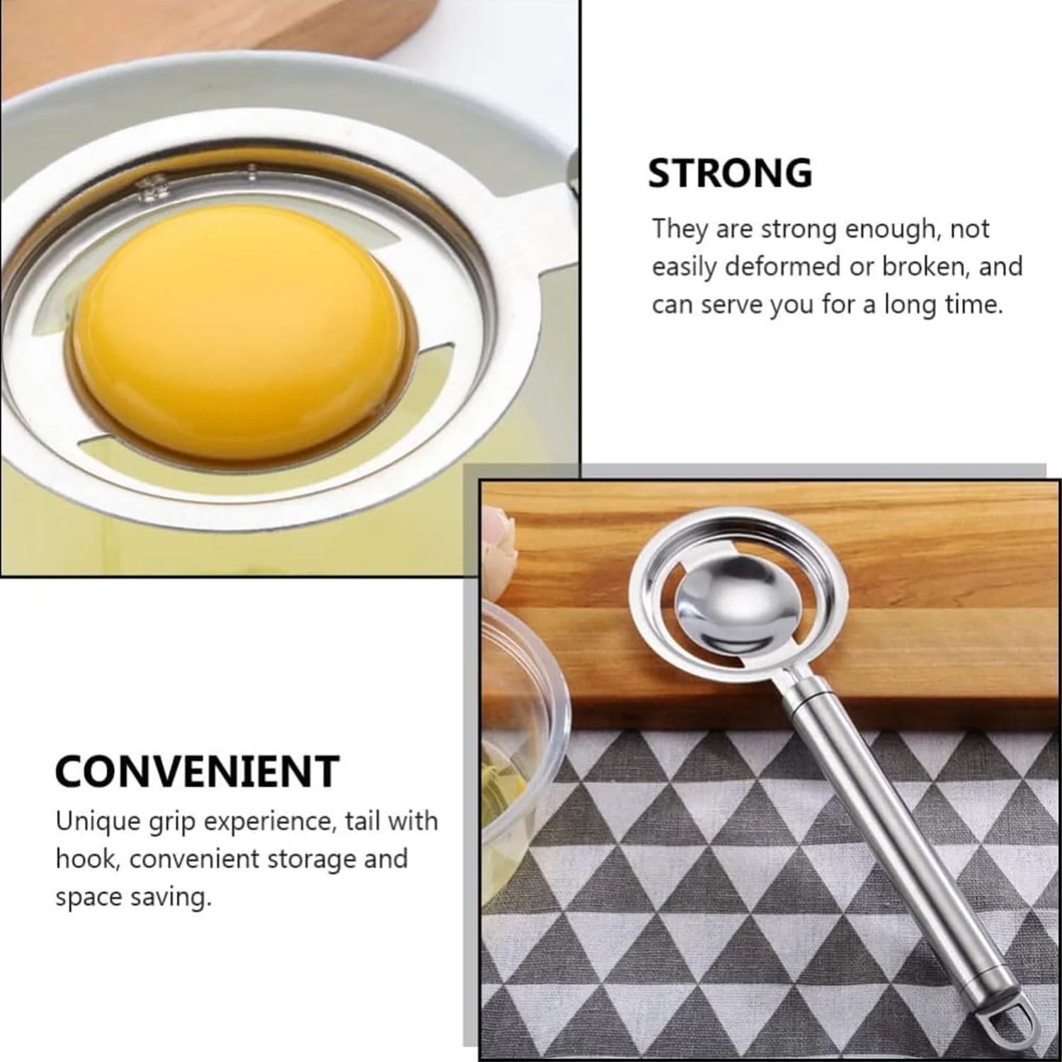 kitchen tools Egg Yolk White Separator Stainless Steel Egg White Separator Tools - Image 7