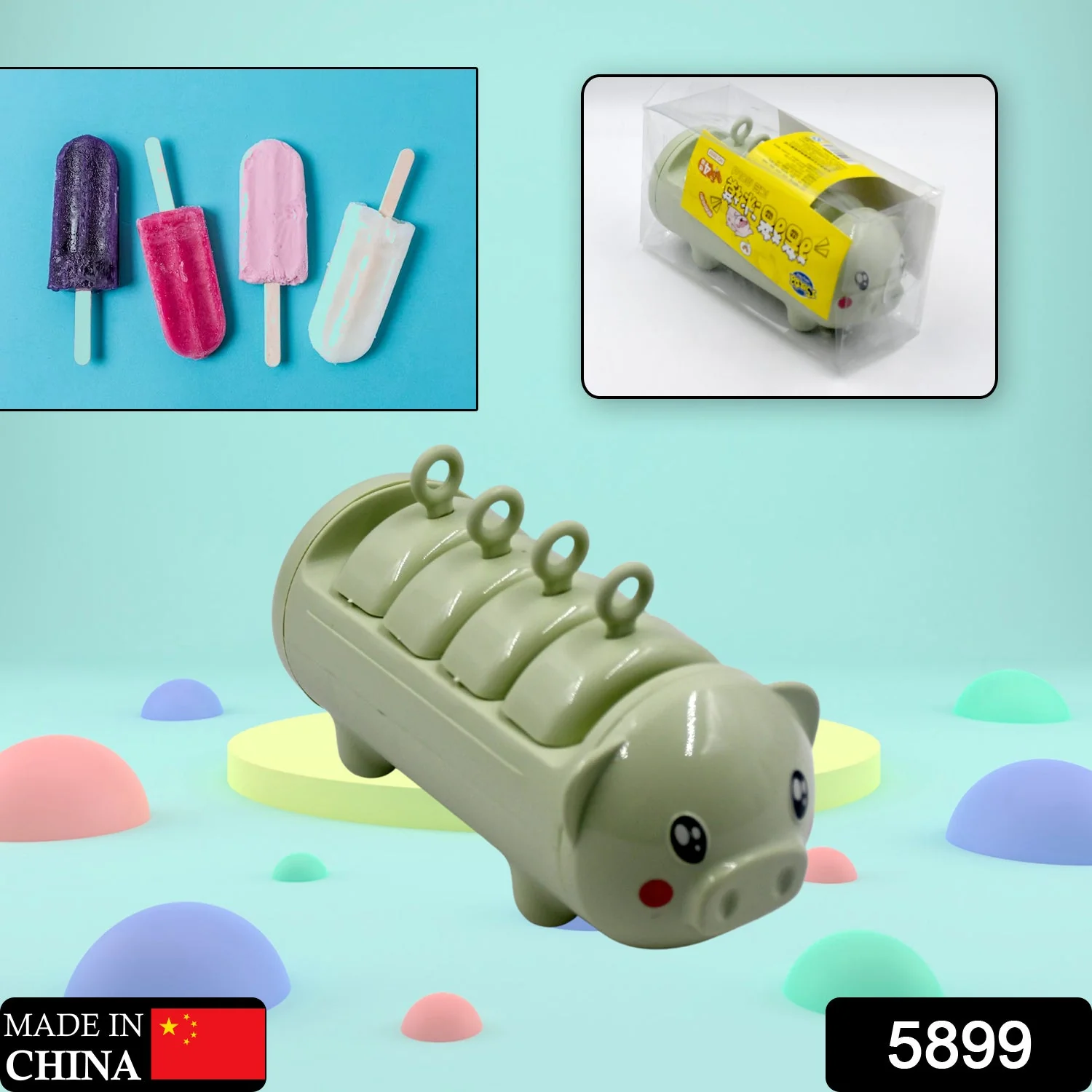 Pig Shape Ice Mold Tray – Cute Mould for Candy, Kulfi & Ice (4 Cups) - Image 2