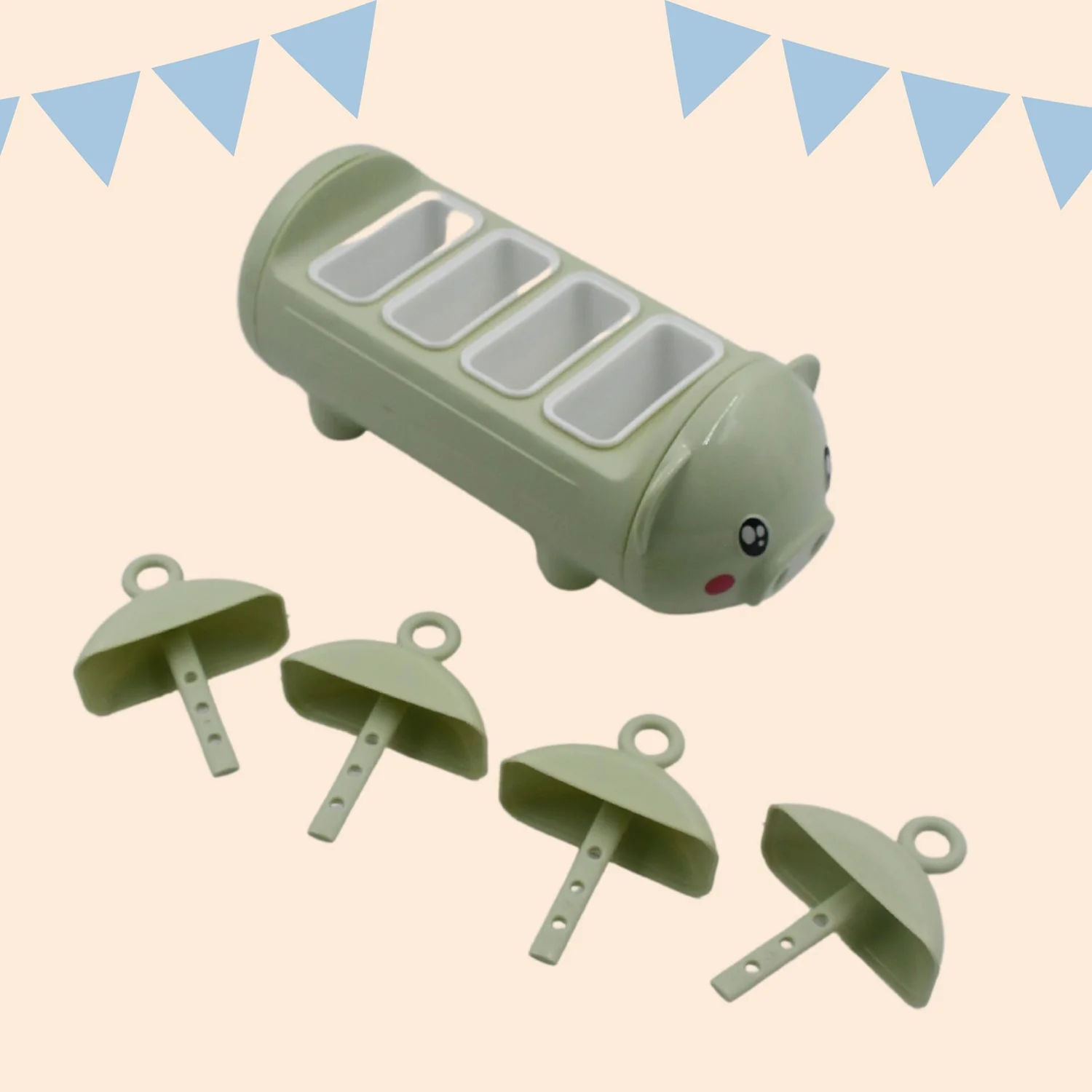 Pig Shape Ice Mold Tray – Cute Mould for Candy, Kulfi & Ice (4 Cups) - Image 3