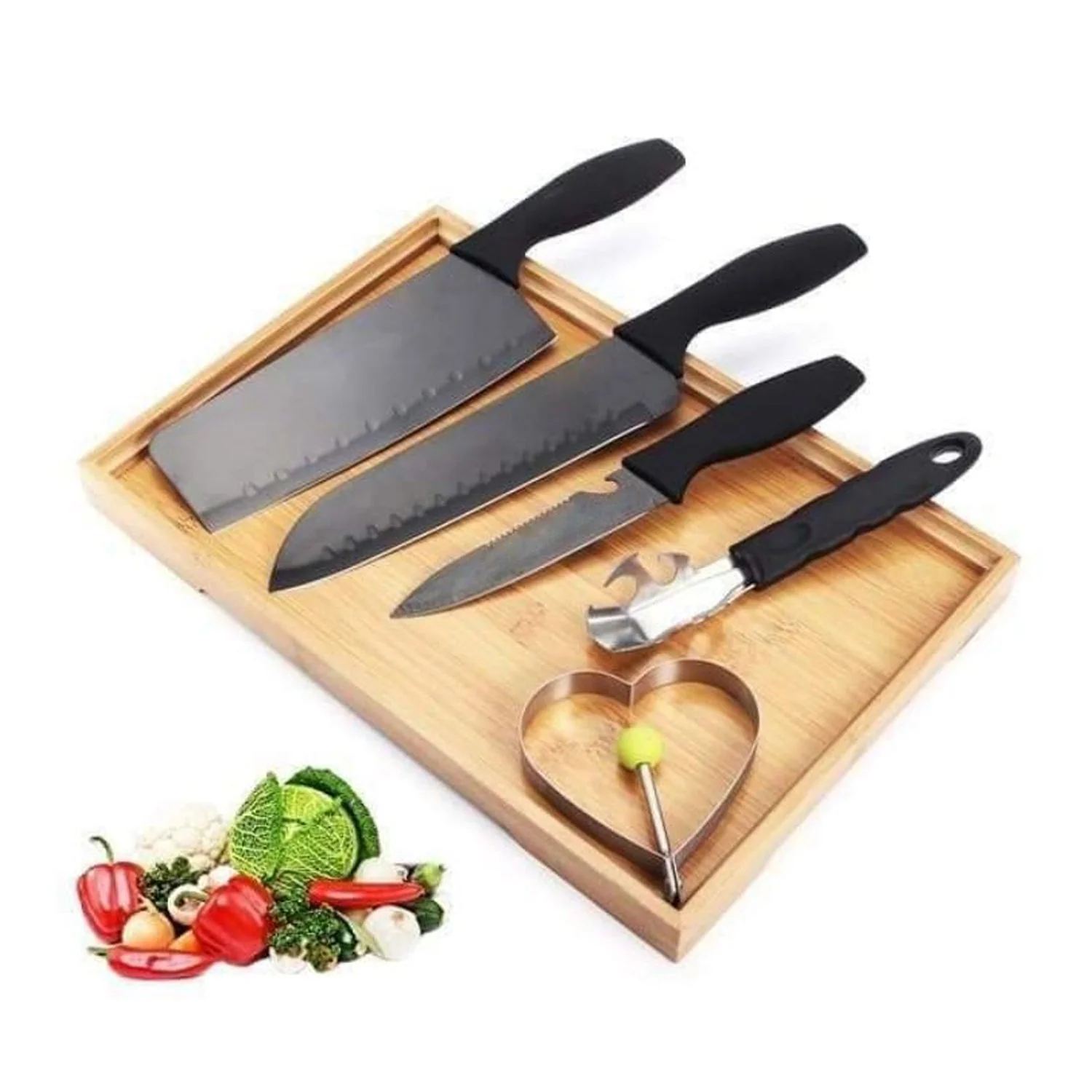 5-Piece Stainless Steel Kitchen Knife Set – Chef, Chopping, Utility, Butcher Knives - Image 5