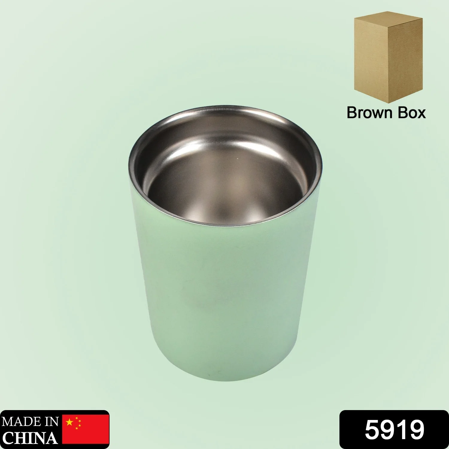 Vacuum Glass 304 Stainless Steel Home Office Lidless Anti-Scald Water Cup Drink - Image 2
